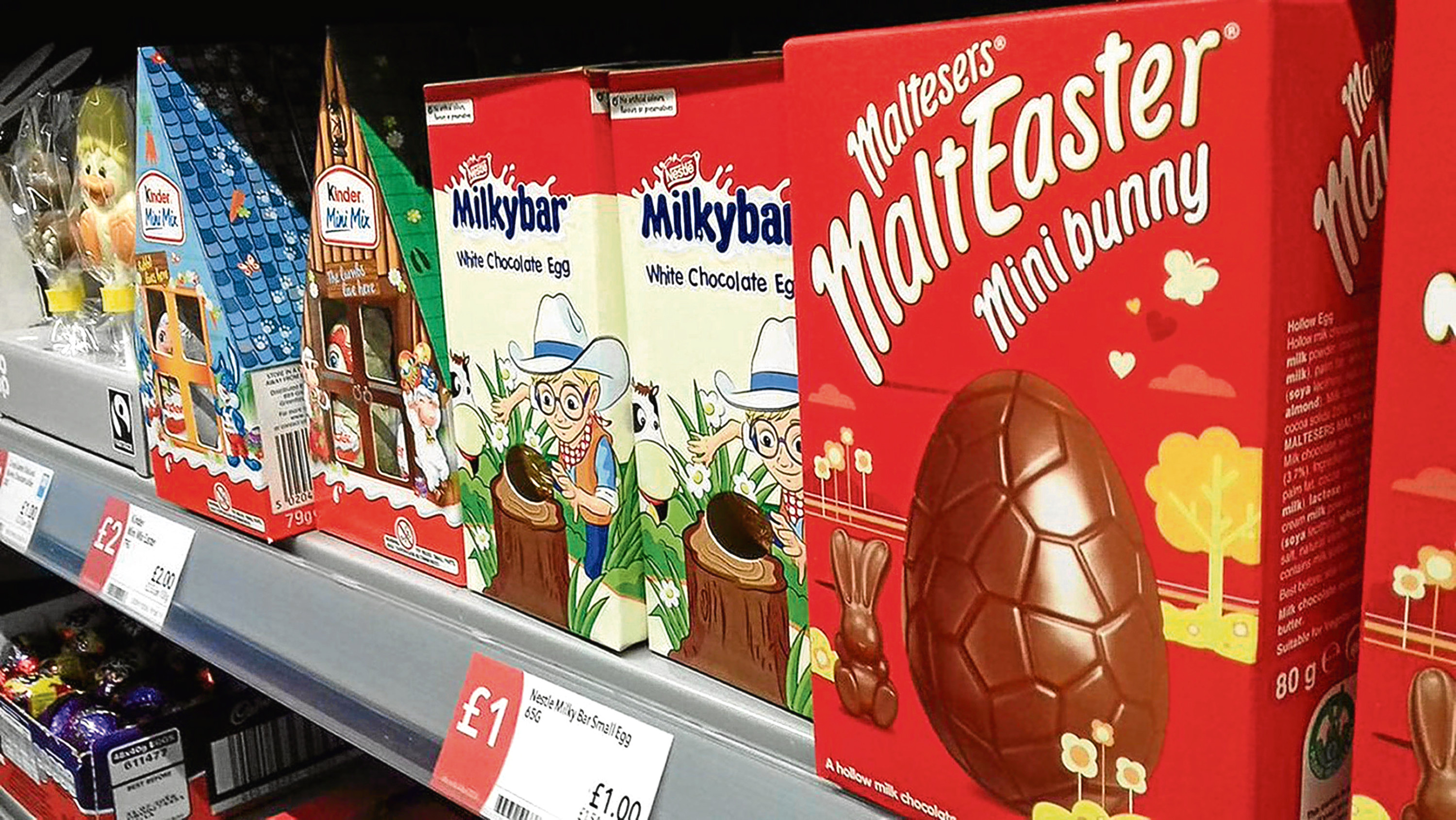 Easter Egg display in a Co-Op store in North Yorkshire (Lucy Lawson/PA Wire)