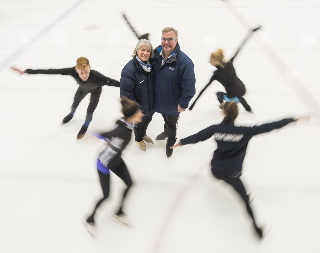 Ice skating coaches Simon and Debi Briggs at Dundee Ice Arena (Alan Richardson/ Pix-AR.co.uk)