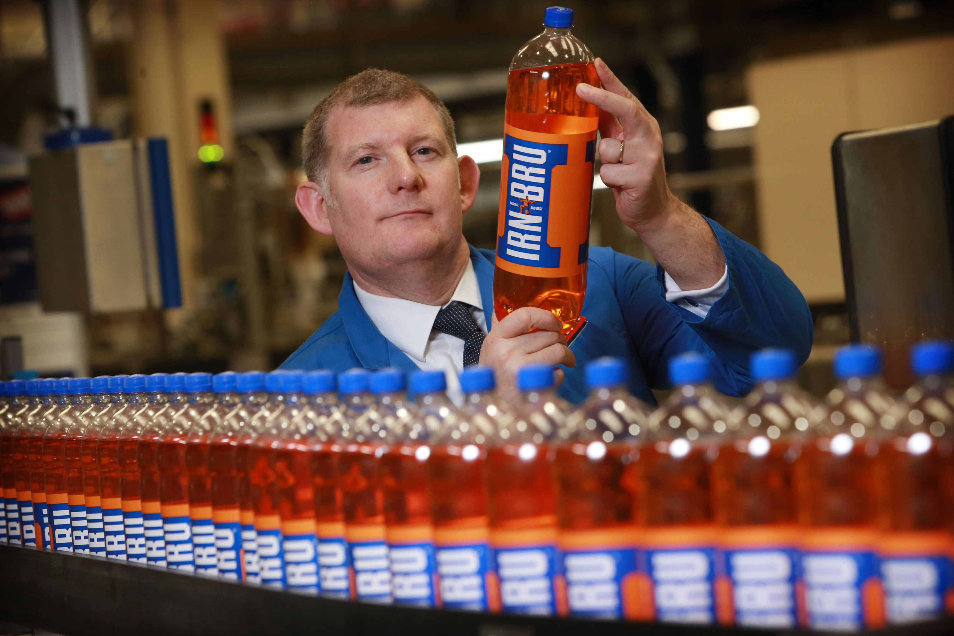 AG Barr Chief Executive Roger White at the company's factory in Cumbernauld (Stewart Attwood/AG Barr/PA Wire)