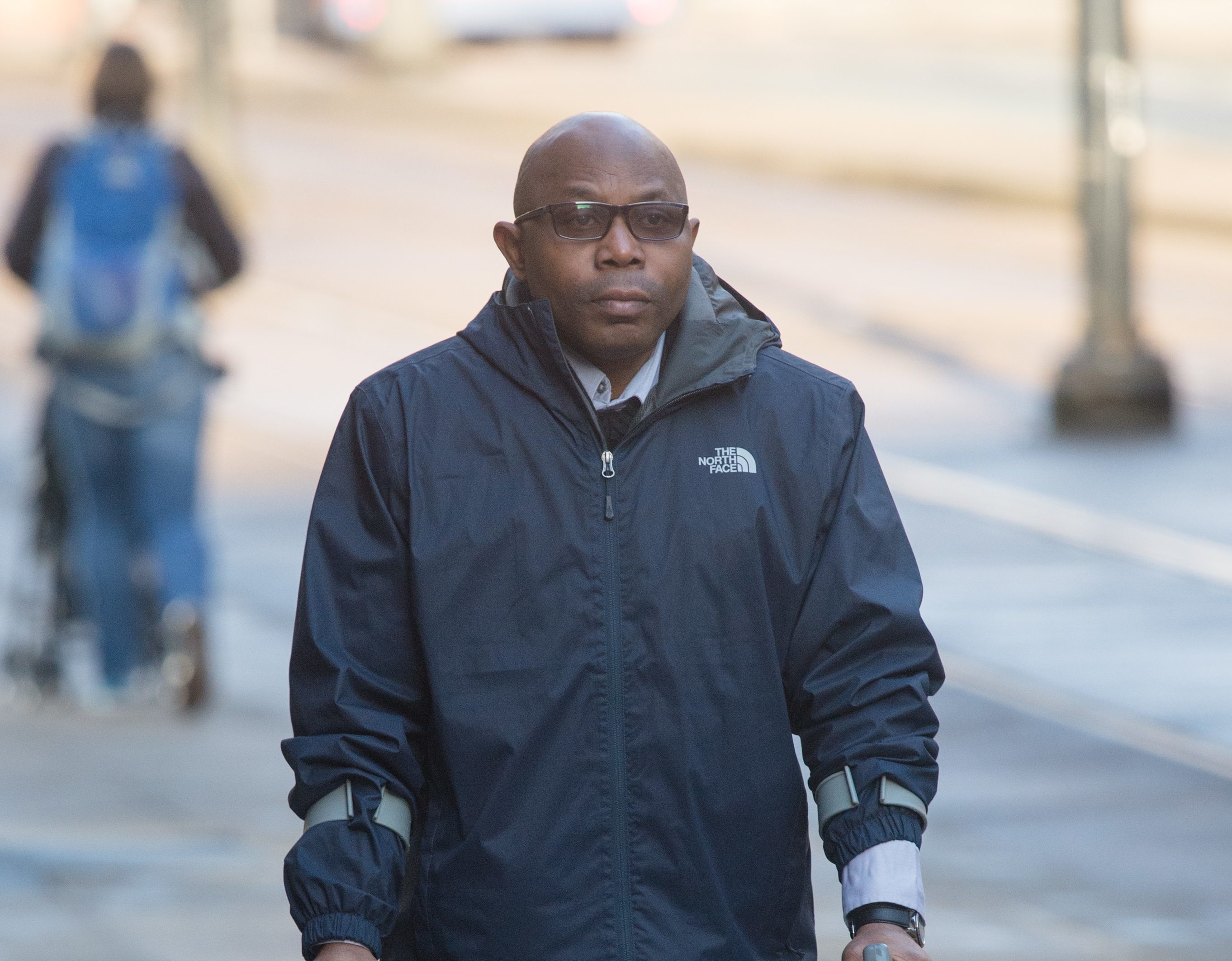 Dr Chizoro Edohasim arriving at court where he was jailed for four years for causing death by dangerous driving after a collision which killed his nine year old daughter Olivia and injured his other daughter. (Cavendish Press)