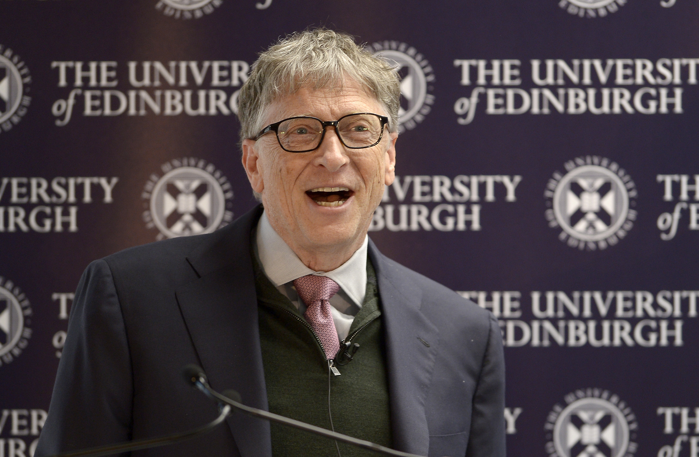 Bill Gates visiting the University of Edinburgh (Neil Hanna/University of Edinburgh/PA Wire)