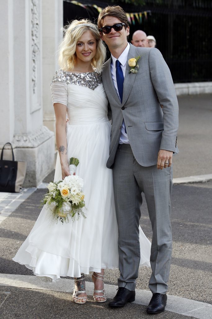Fearne Cotton and Jesse Wood seen arriving at their wedding reception (Neil Mockford/Alex Huckle/GC Images)