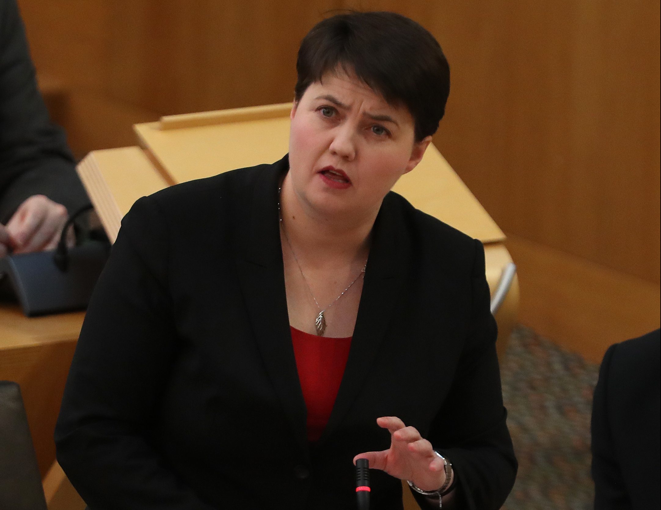Scottish Conservative leader Ruth Davidson during FMQs at the Scottish Parliament in Edinburgh. (Andrew Milligan/PA Wire)