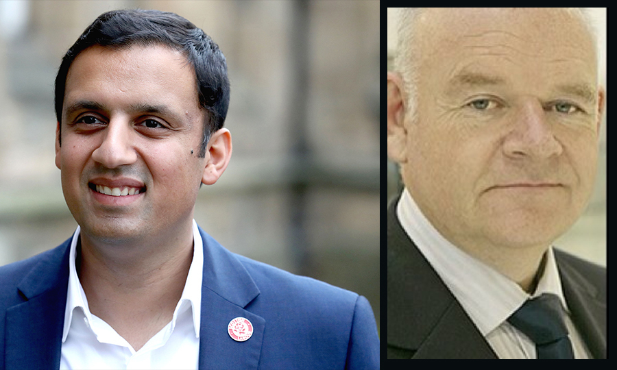 David McLachlan has been accused of making racist remarks to Anas Sarwar ( Andrew Milligan/PA Wire & Twitter)