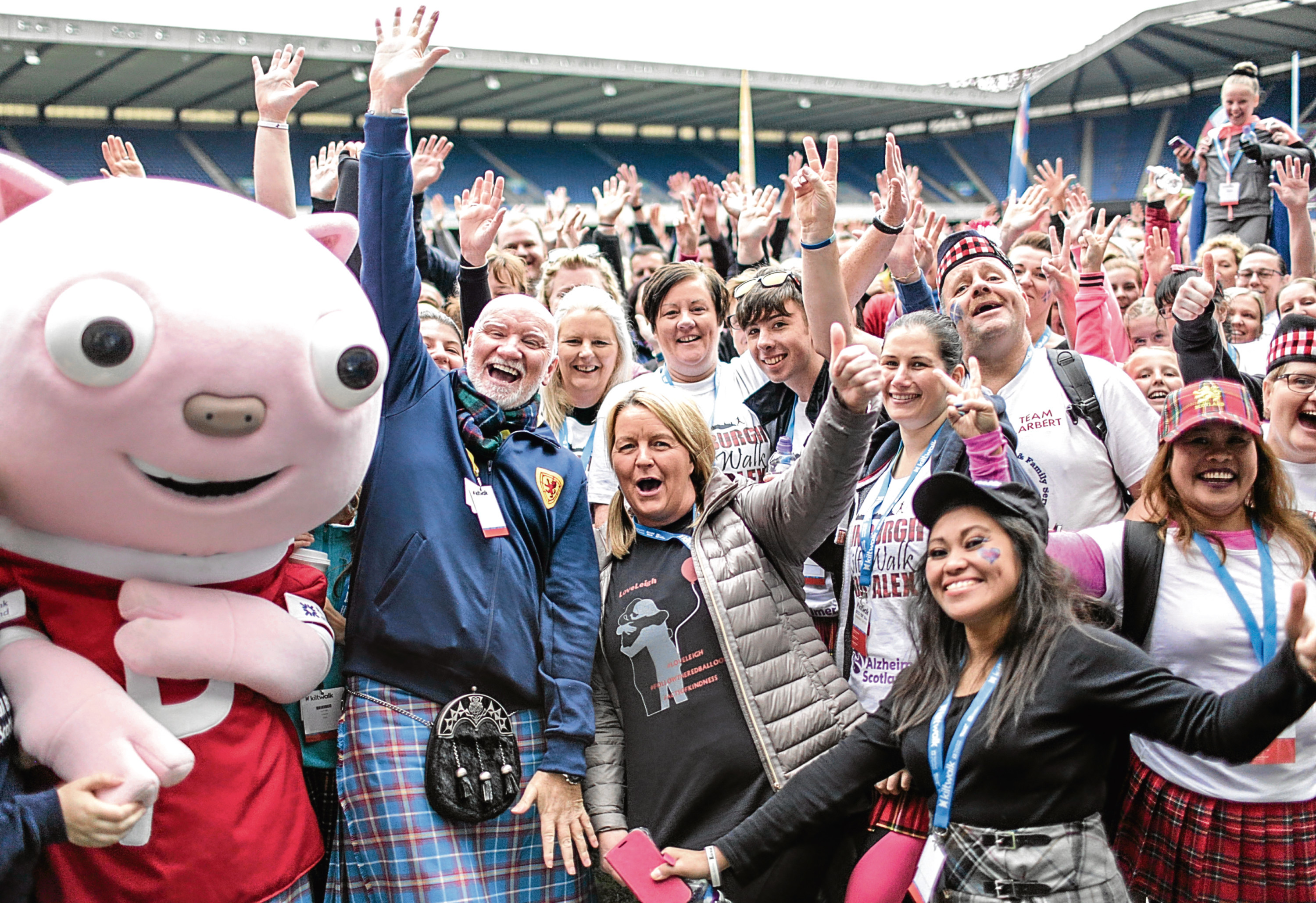 Participants in The Kiltwalk