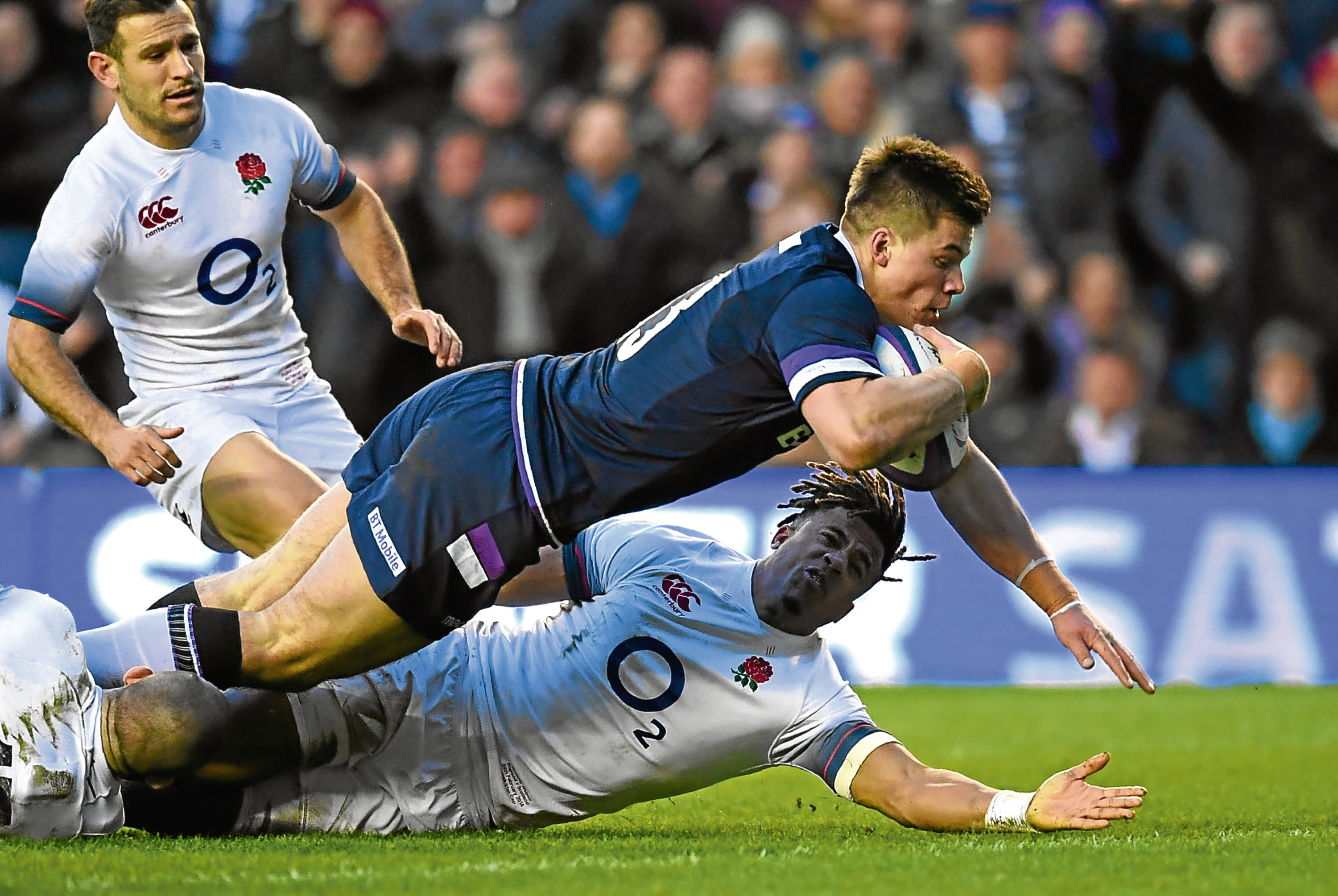 Scotland's Huw Jones scores the second try (SNS)