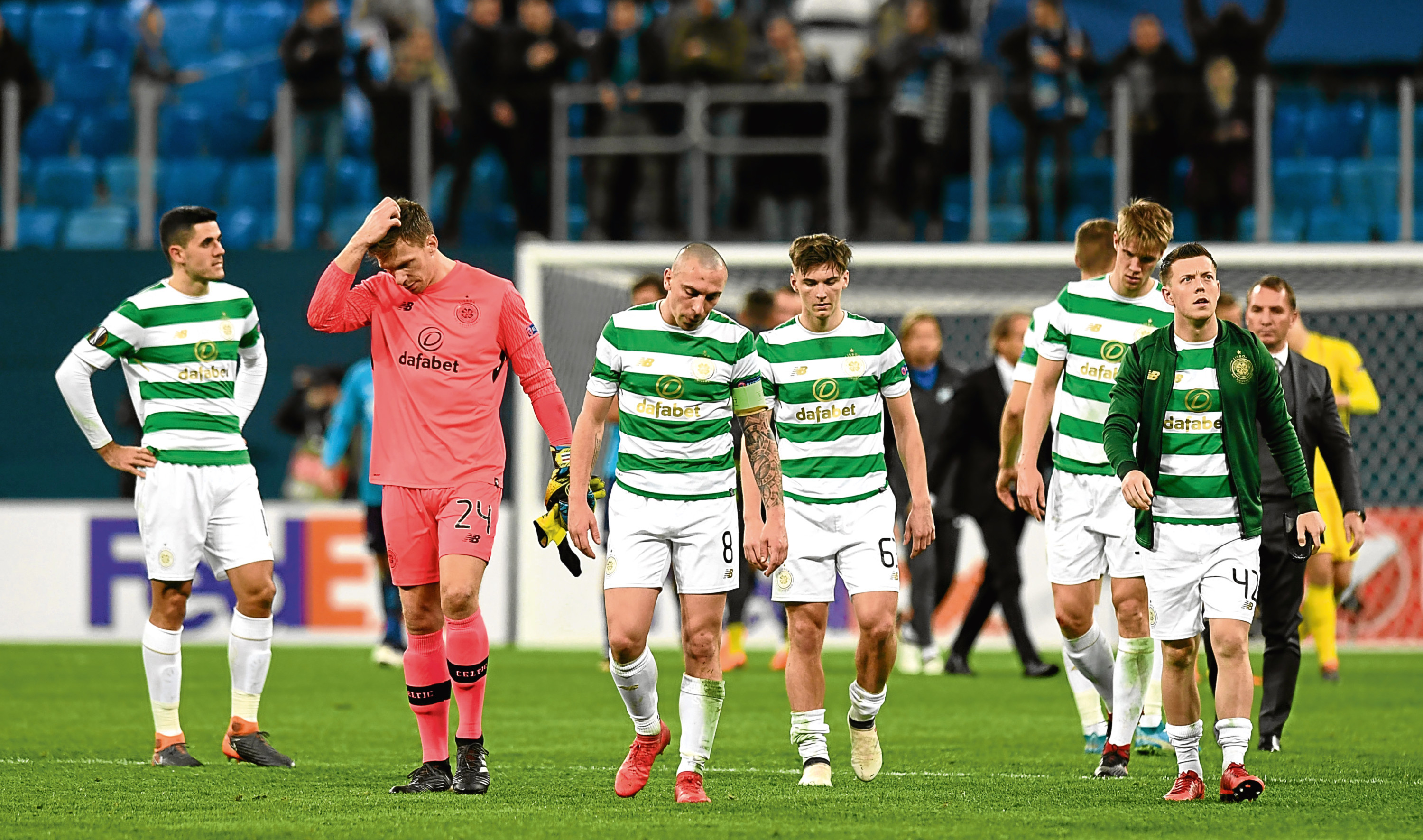 Celtic's players are left frustrated at full time (SNS)