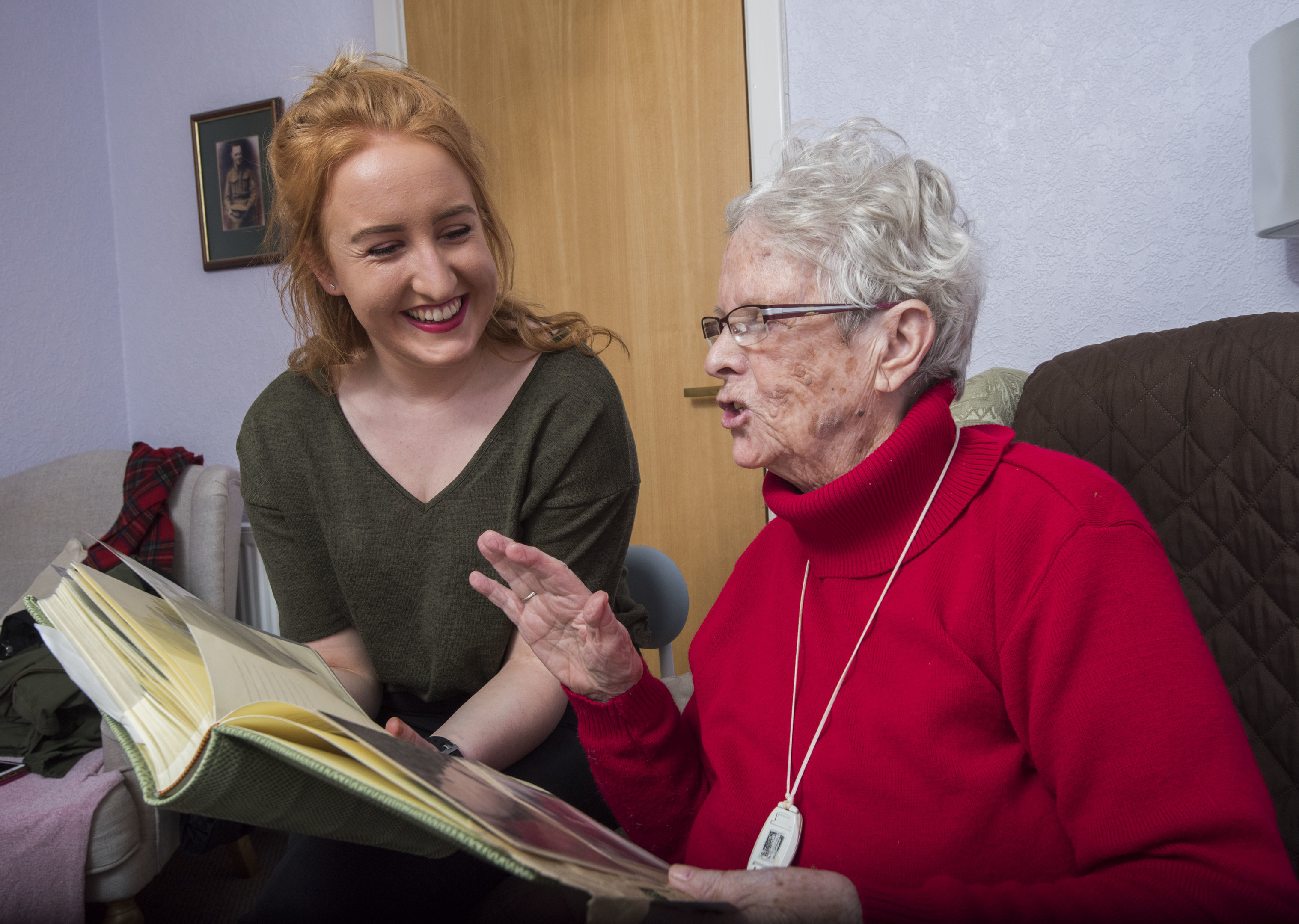 Zena Ware with student Amelia Johnston who visits every Thursday (Alan Richardson/Pix-AR.co.uk)