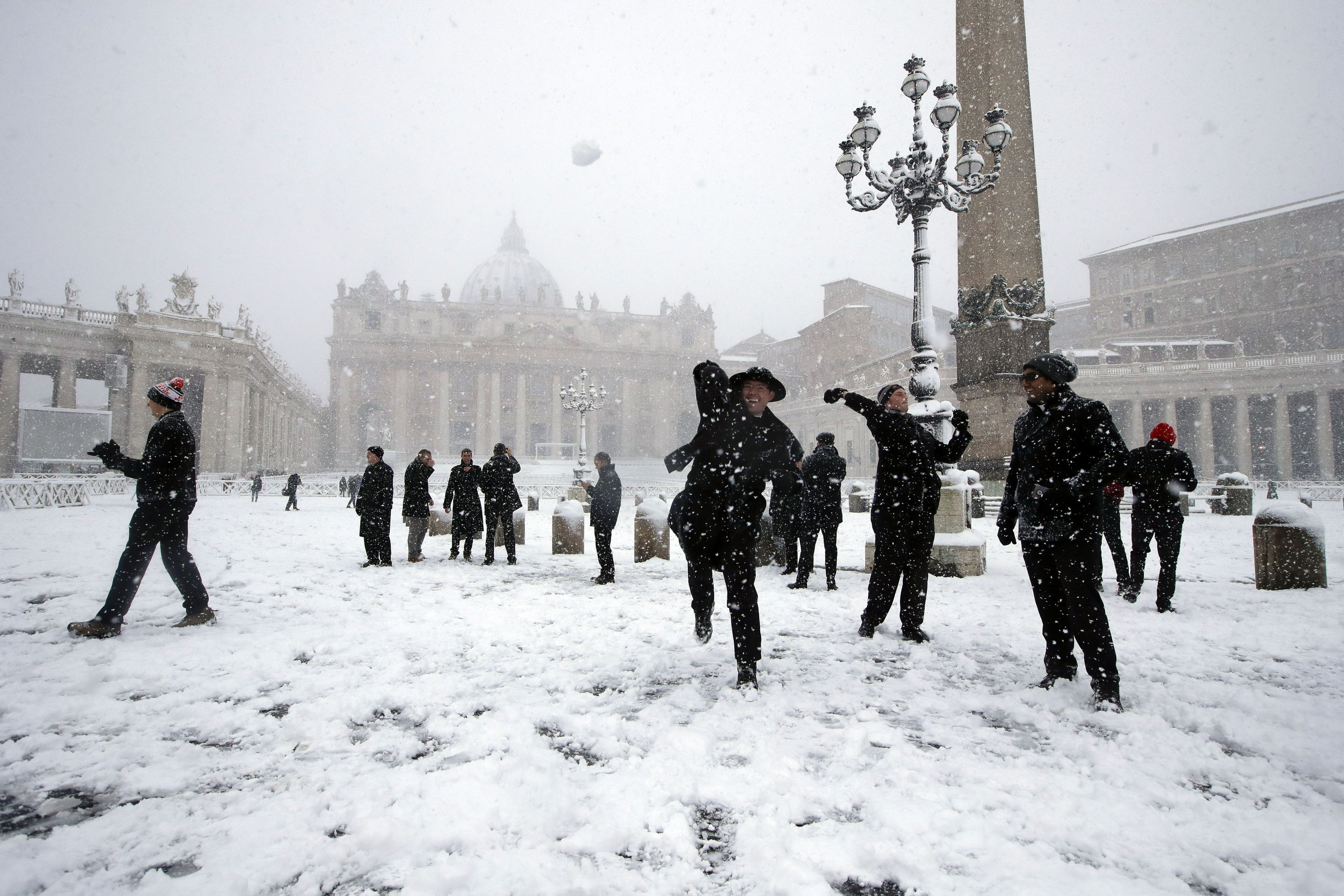 In pictures Snow hits Rome as 'beast from the east' sweeps wintry