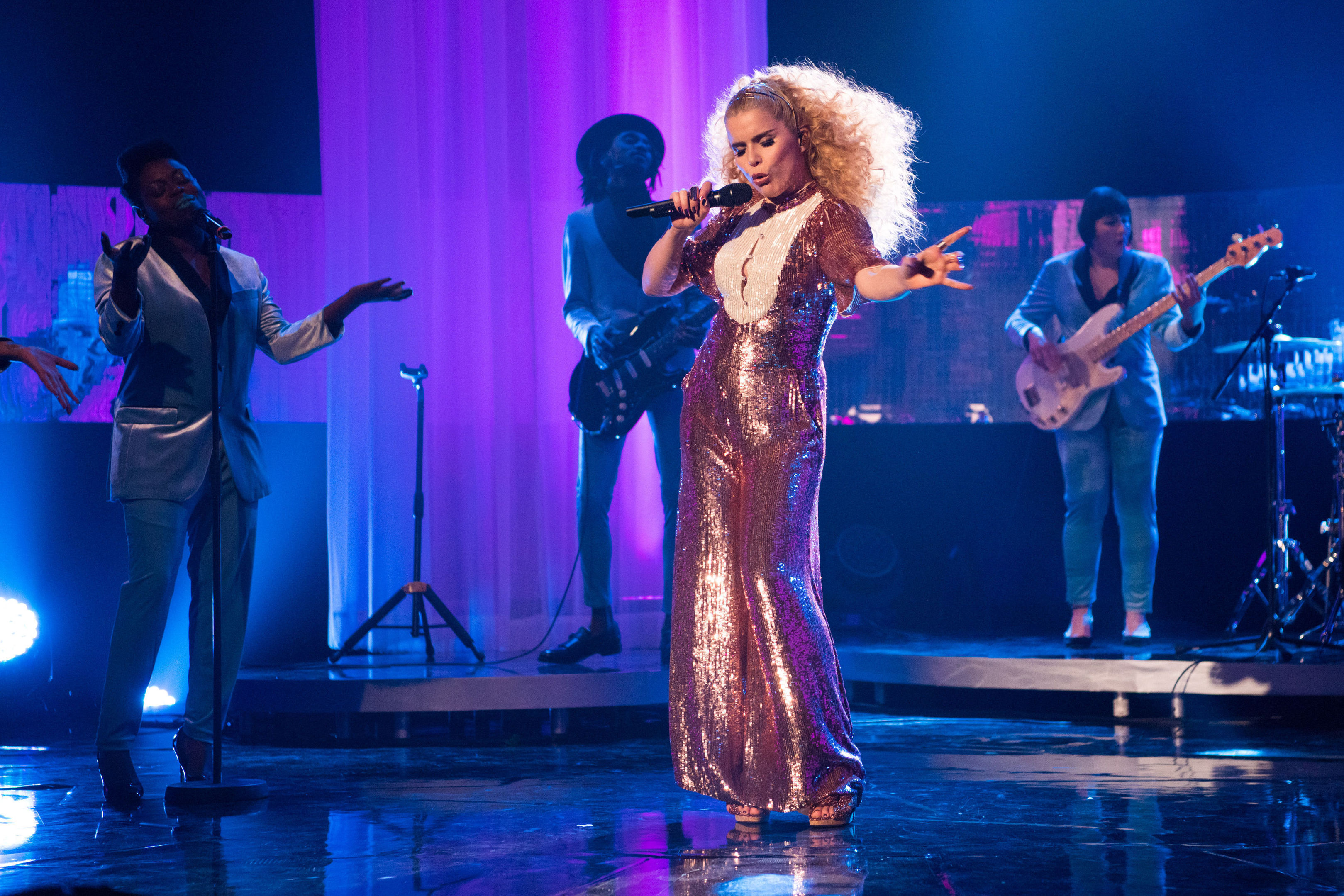 Paloma Faith performs during the filming of the Graham Norton Show (PA)