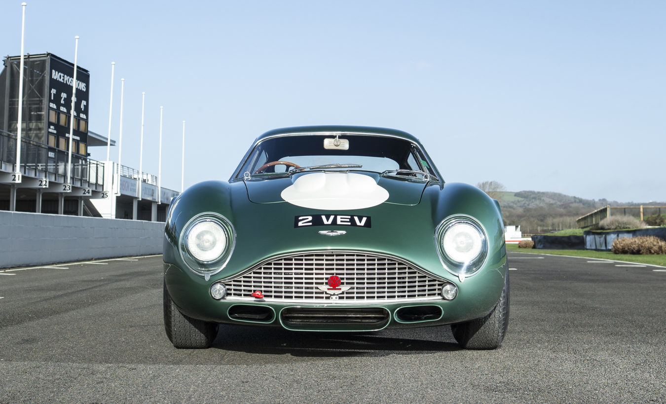 The 1961 Aston Martin DB4 GT driven - and crashed - by Formula One world champion Jim Clark (Bonhams/PA Wire)