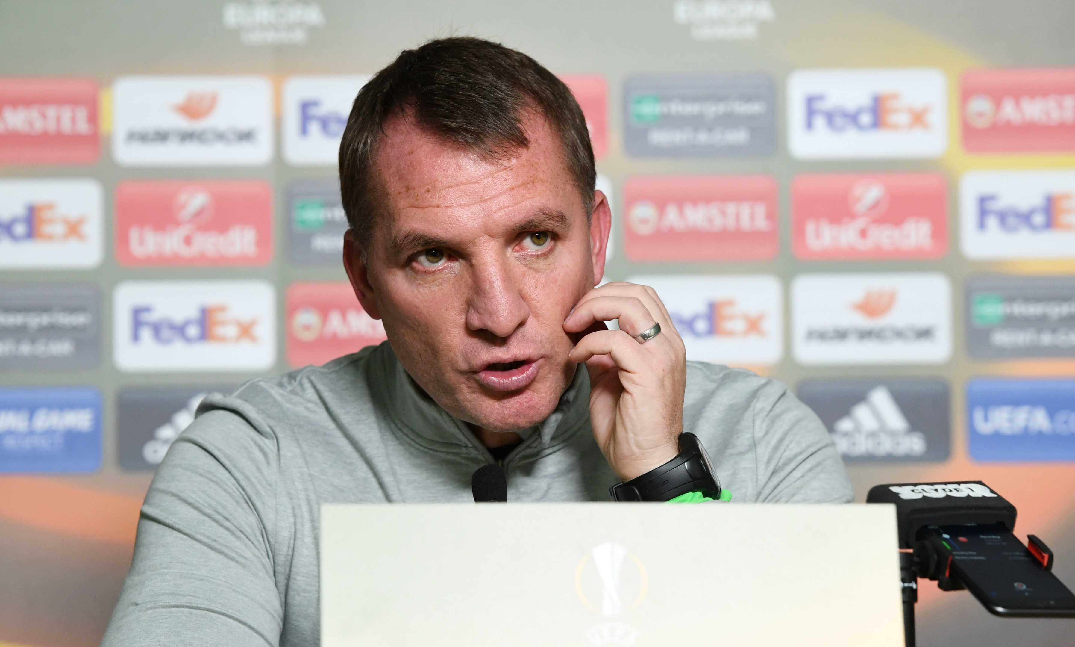 Celtic manager Brendan Rodgers looks ahead to his sides Europa League clash with Zenit St Petersburg (SNS)