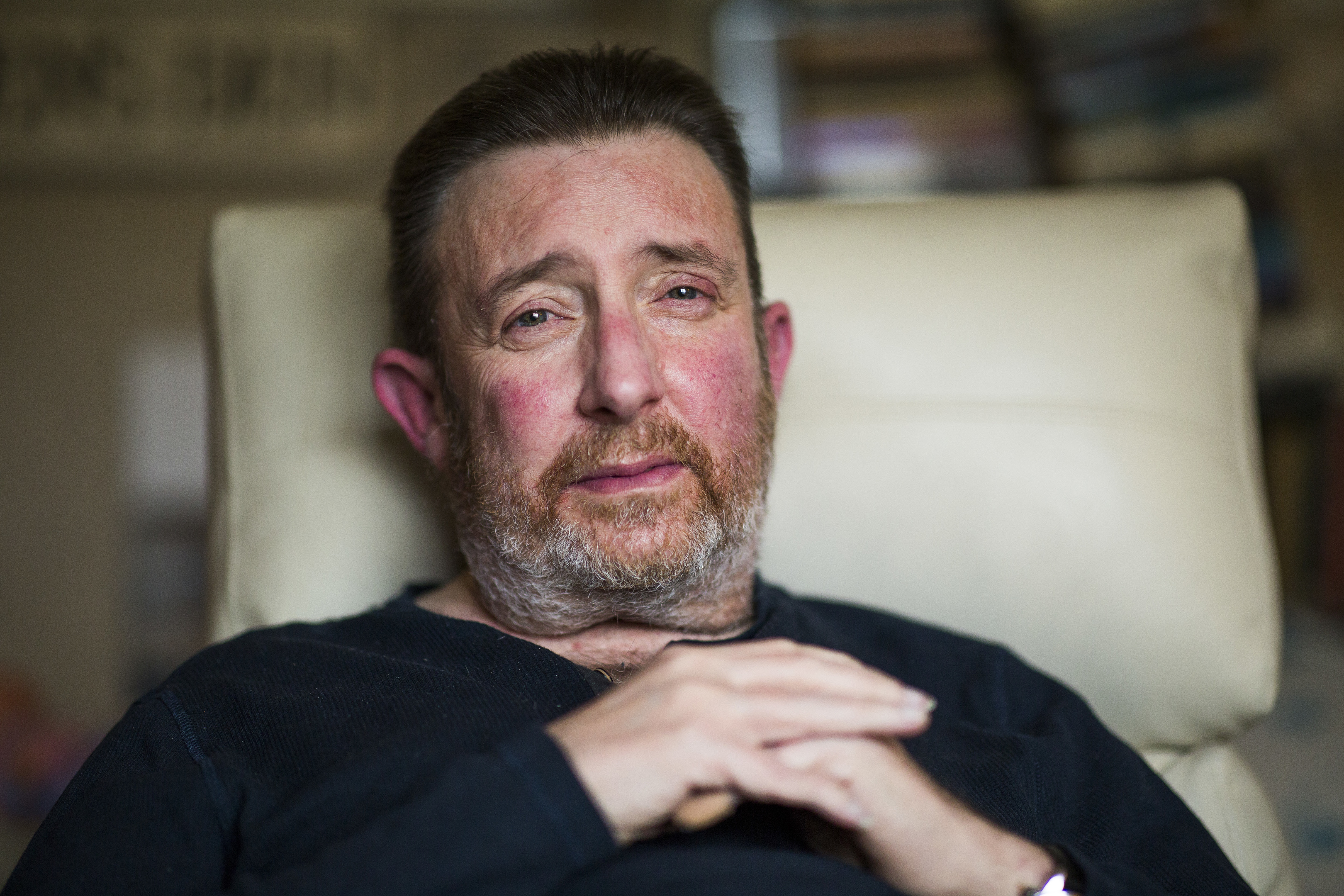 World famous author Denzyl Meyrick, recovering at home in Gartocharn after a heart attack and a fall which caused whiplash (Jamie Williamson)