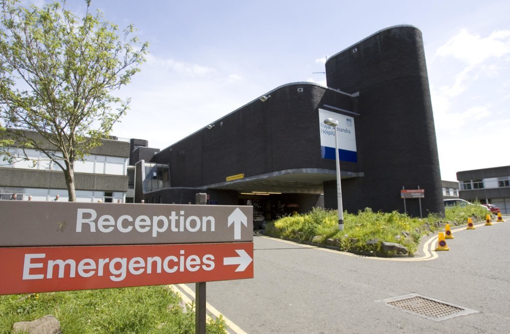 Royal Alexandra Hospital in Paisley. (Universal News And Sport)