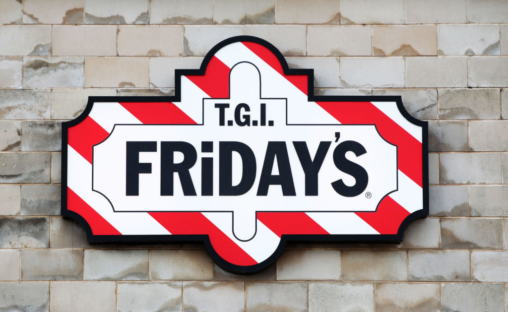 TGI Friday's - one of the High street chains that have topped a list of firms "named and shamed" by the Government for failing to pay workers the national minimum wage. (Lynne Cameron/PA Wire)