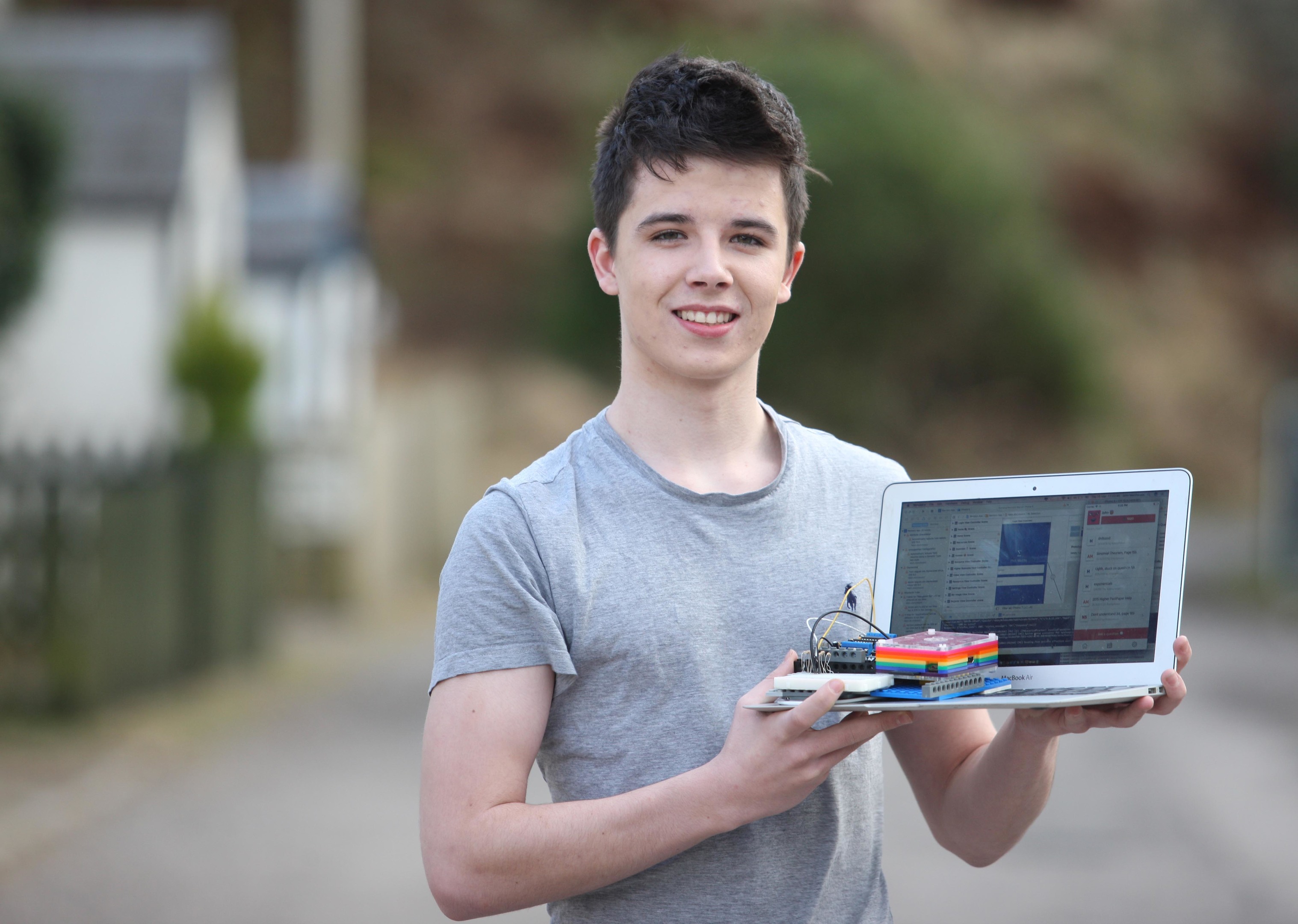 John McCambridge who has created an App for Maths students and made a homemade server from Lego (Peter Jolly)