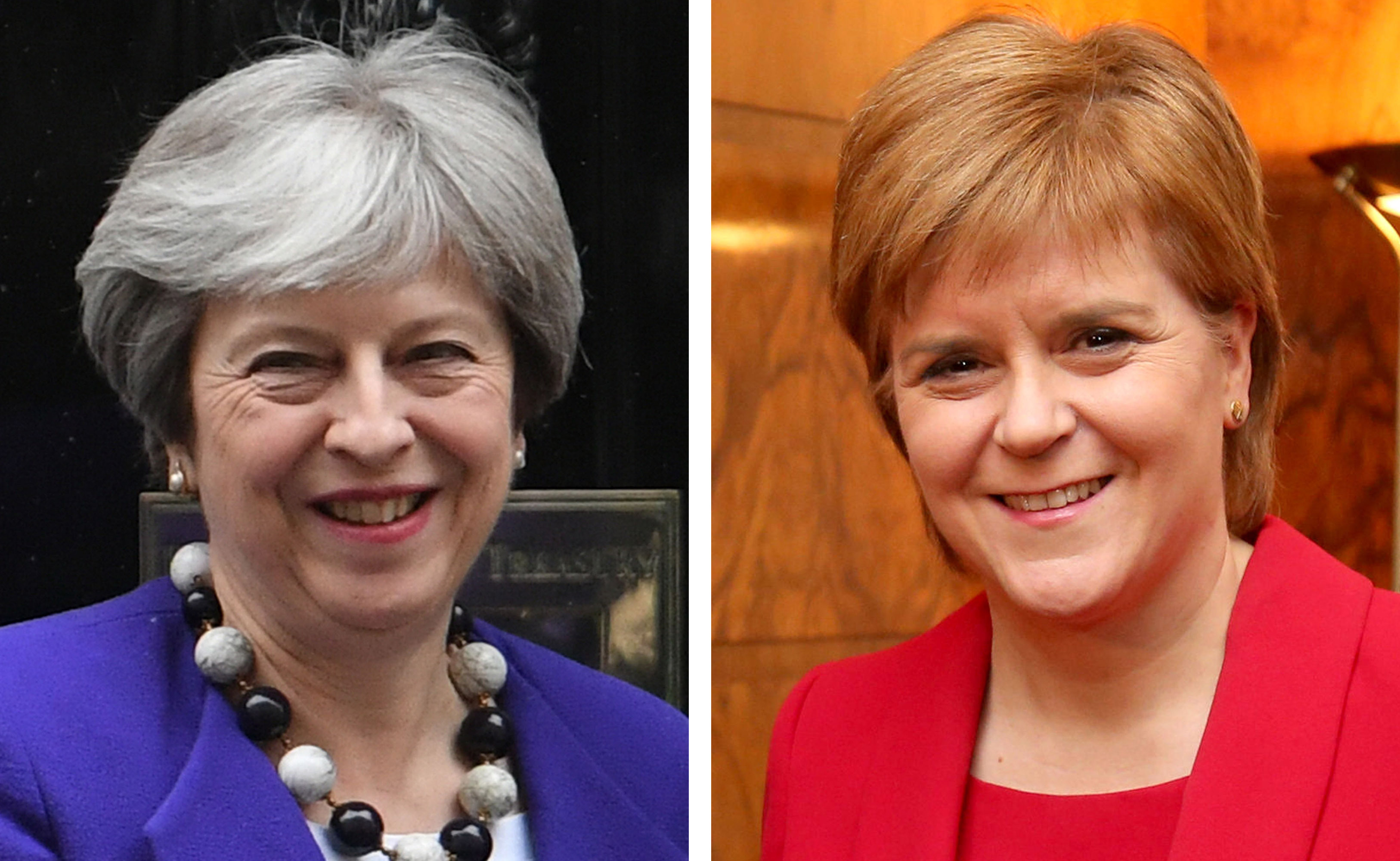 Theresa May (left) and First Minister Nicola Sturgeon (PA Wire)
