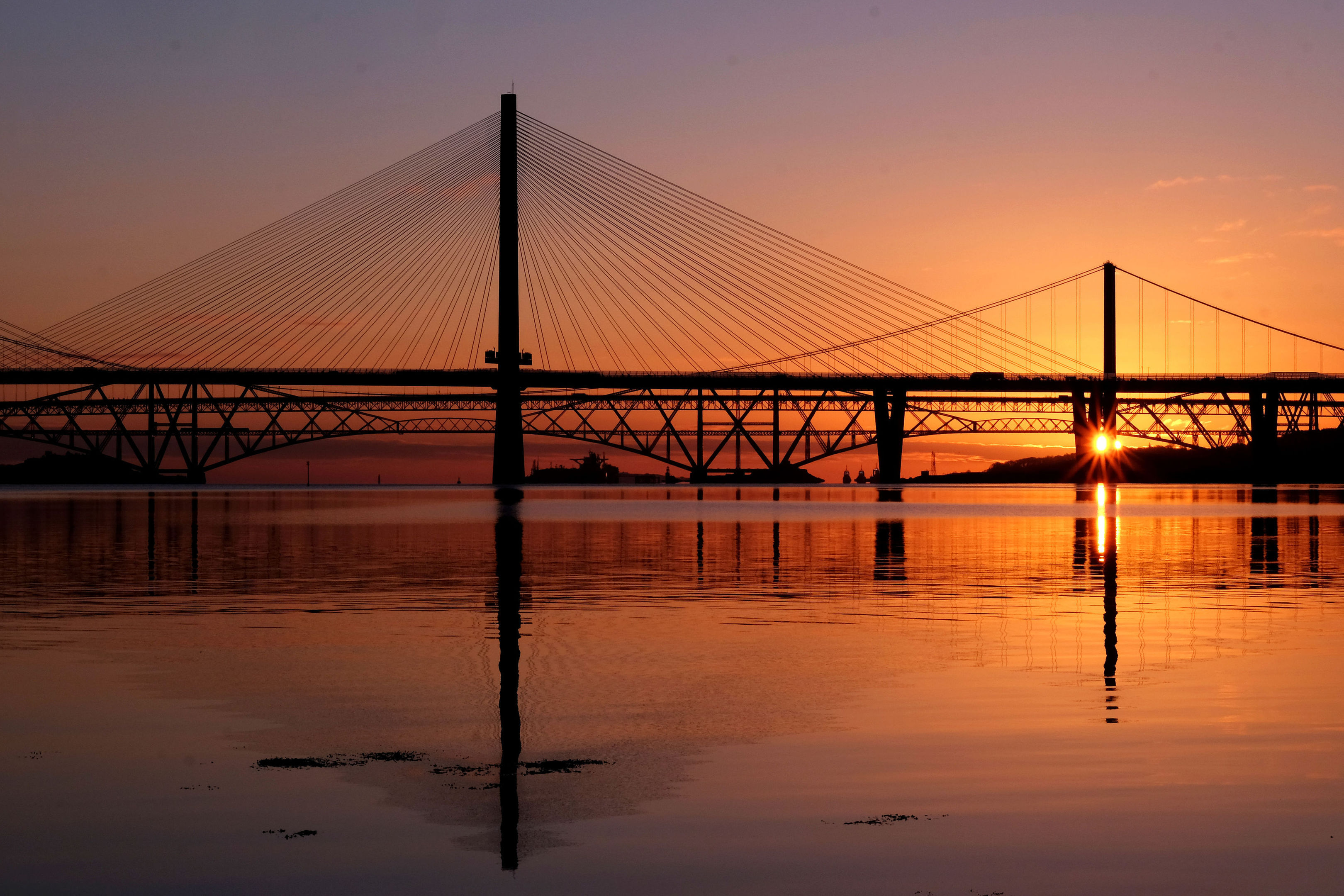 Sunrise over the Firth of Forth, South Queensferry (Jane Barlow/PA Wire)