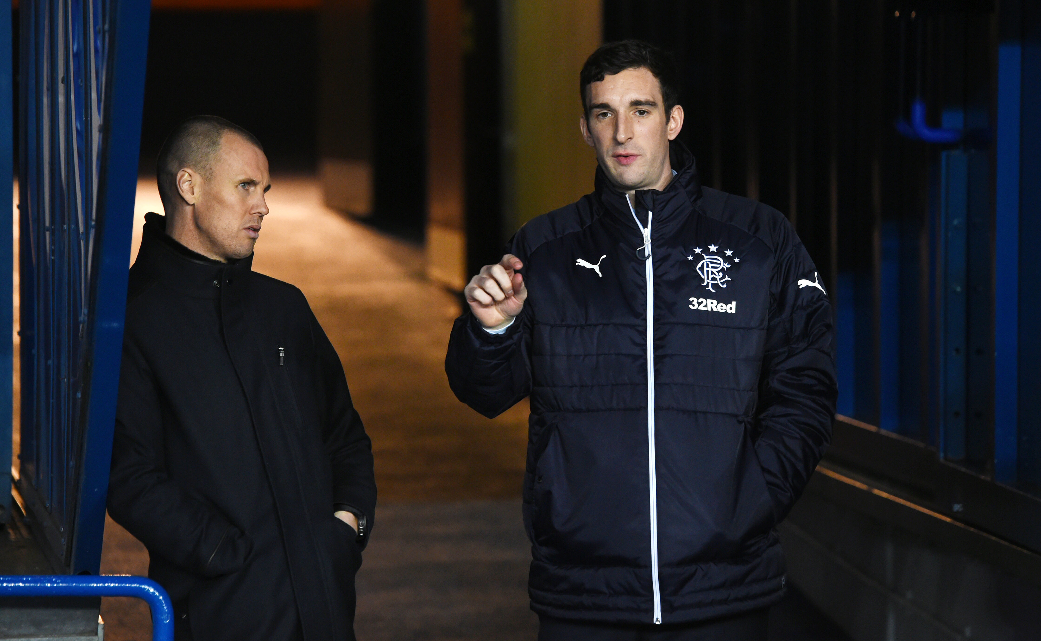 Rangers' Lee Wallace (right) with Kenny Miller (SNS Group)