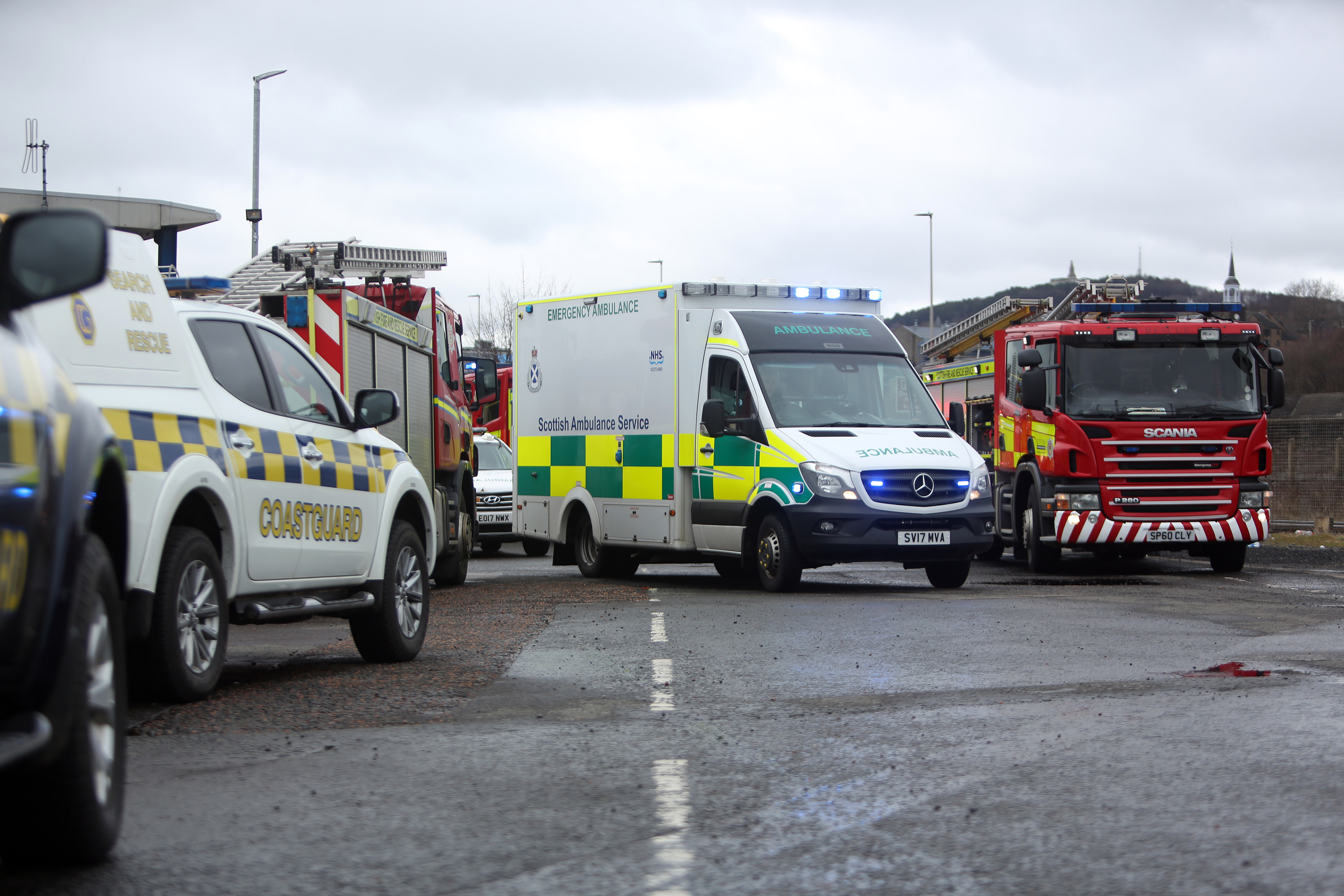 Emergency services at the scene of the incident (Kris Miller / DC Thomson)