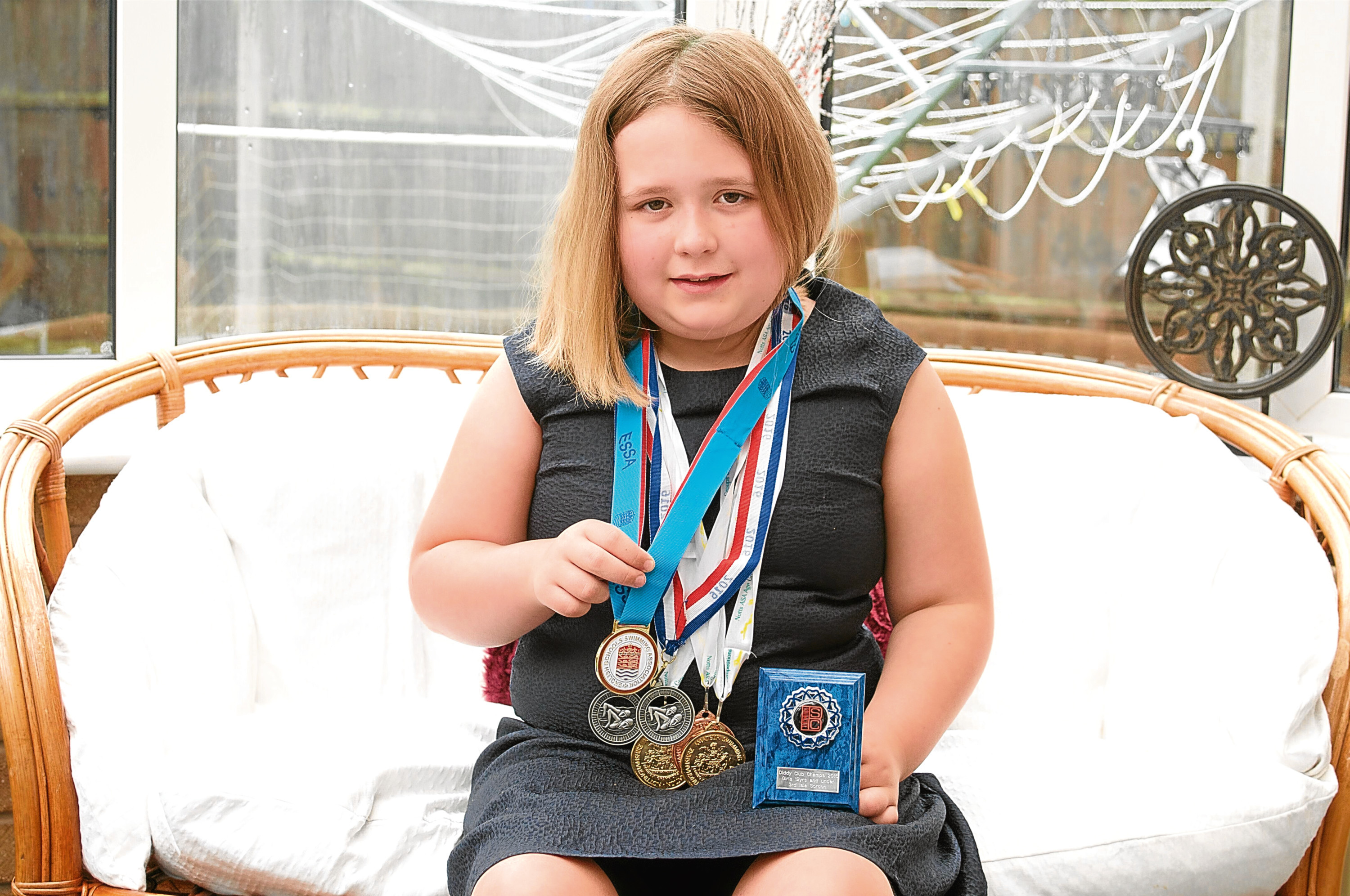 Incredible Isla loves competing in the pool