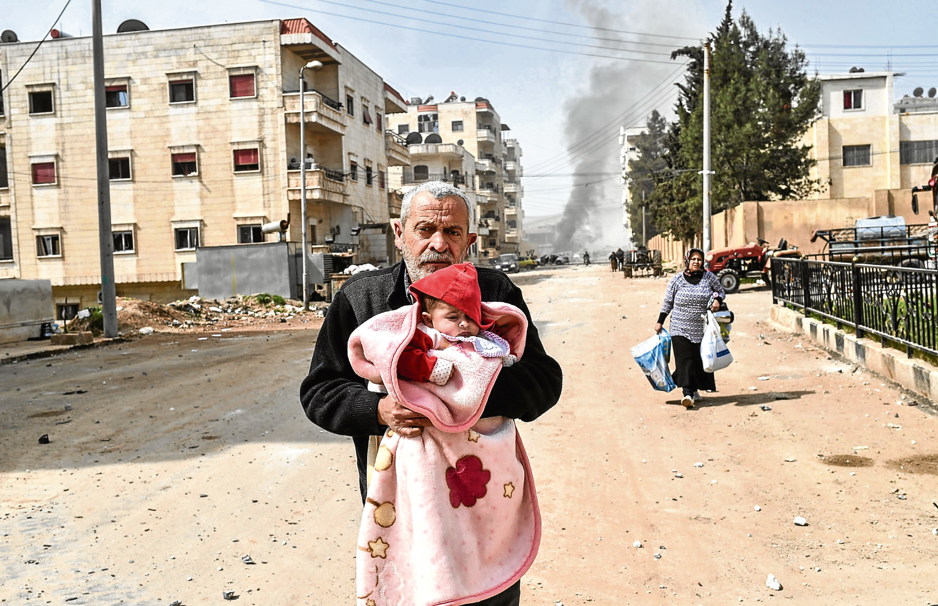 Wartorn Afrin after Turkish air strikes (BULENT KILIC/AFP/Getty Images)