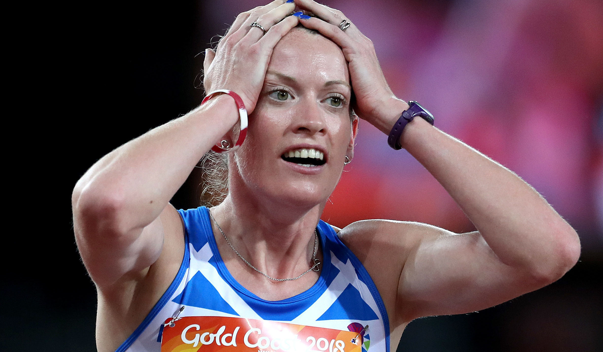 Scotland's Eilidh Doyle celebrates winning silver (Mike Egerton/PA Wire)