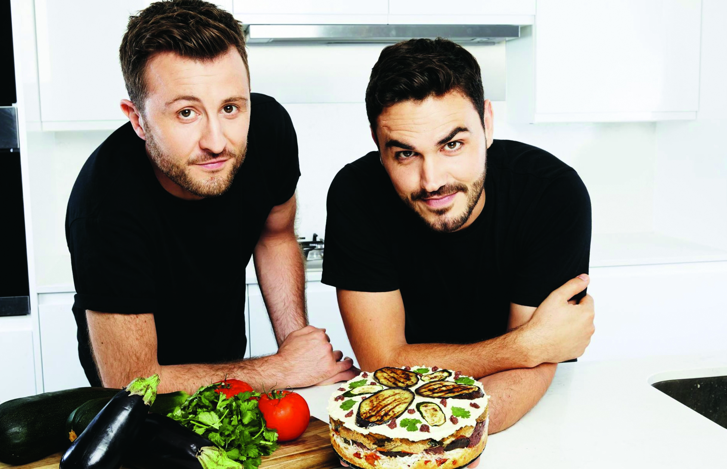 Online sensations Ian Thirsby, left, and Henry Firth attract millions of viewers each month with their vegan cookery show and a recipe book is now on its way