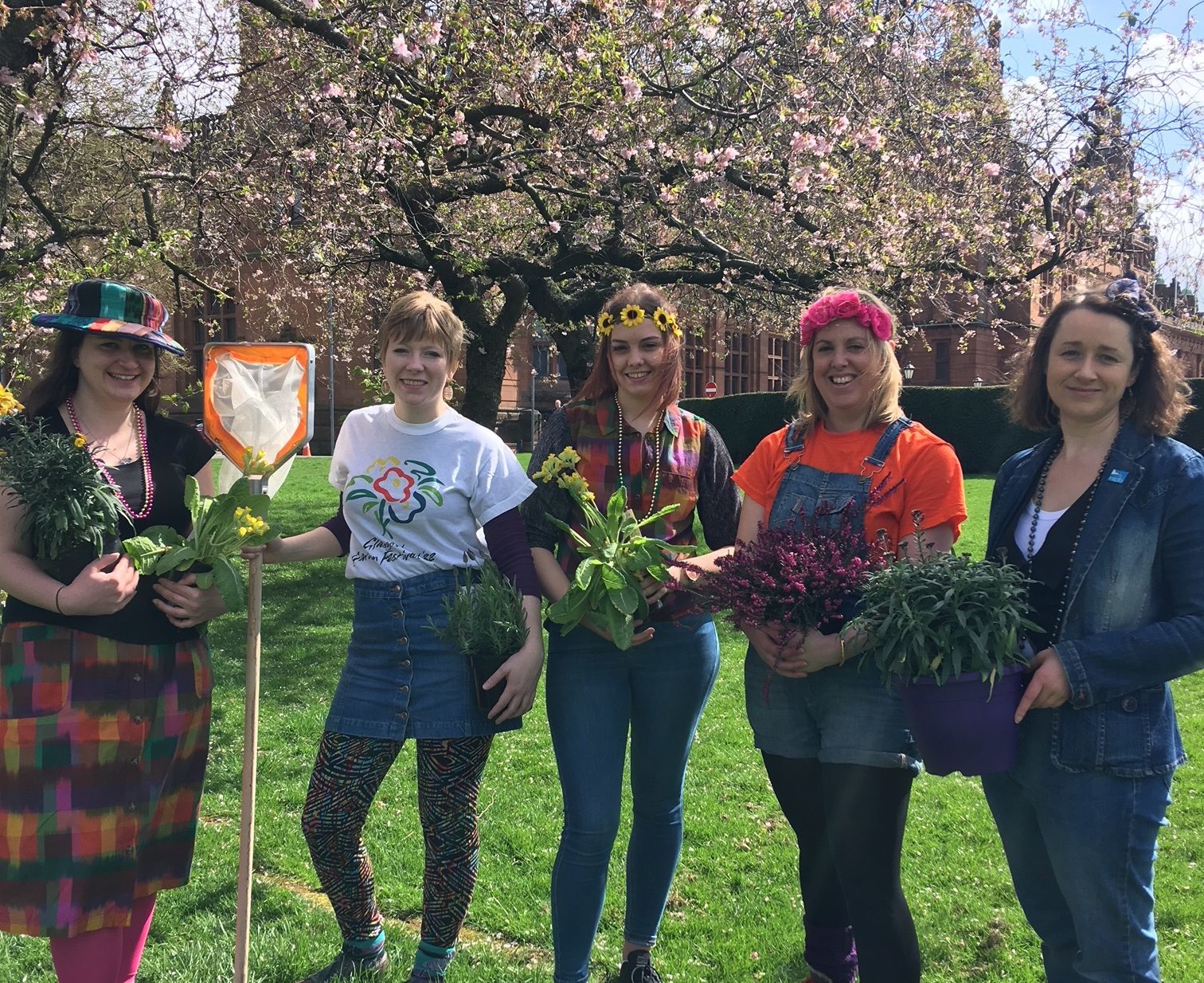 The team celebrating the launch of Let Glasgow Flourish (Gillian Furmage)