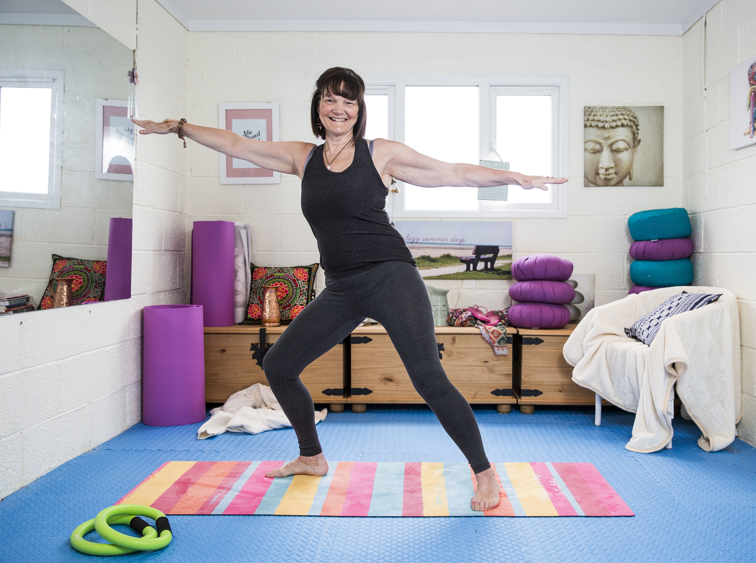 Angela Edwards has Parkinson's and has been doing yoga to relieve the symptoms (Jamie Williamson)