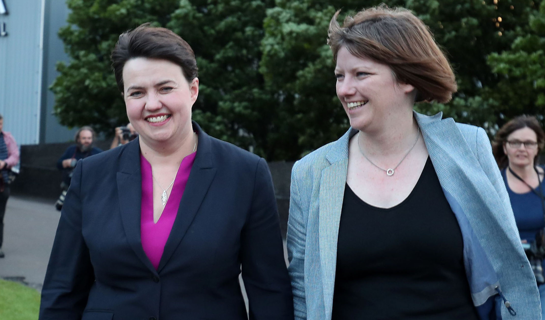 Ruth Davidson and Jen Wilson (Jane Barlow/PA Wire)