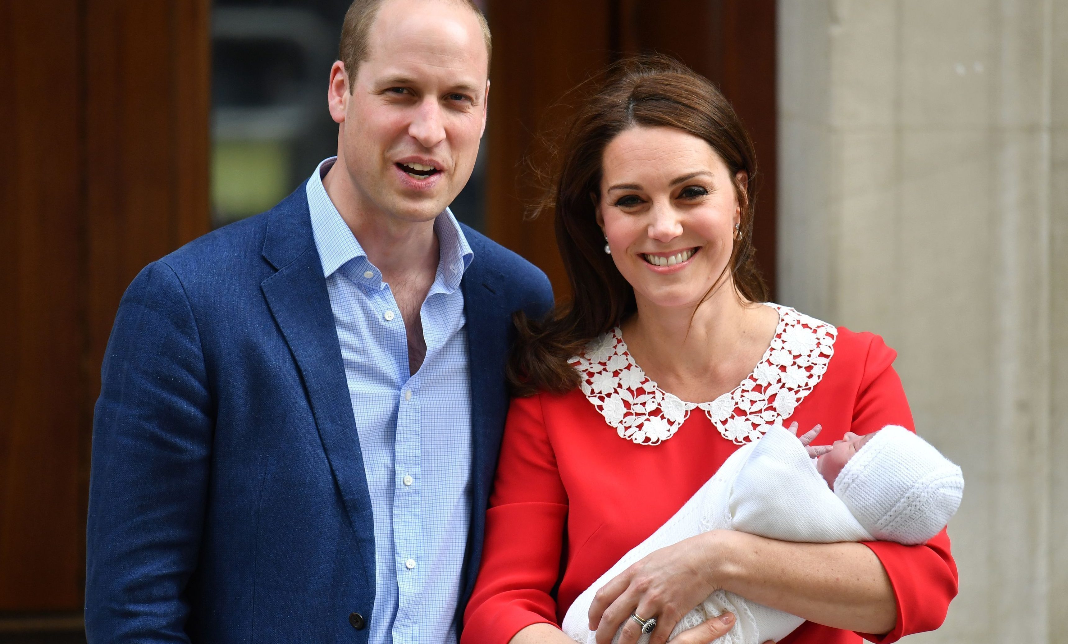 The Duke and Duchess of Cambridge leaving the St Mary's Hospital, with their newborn son (John Stillwell/PA Wire)