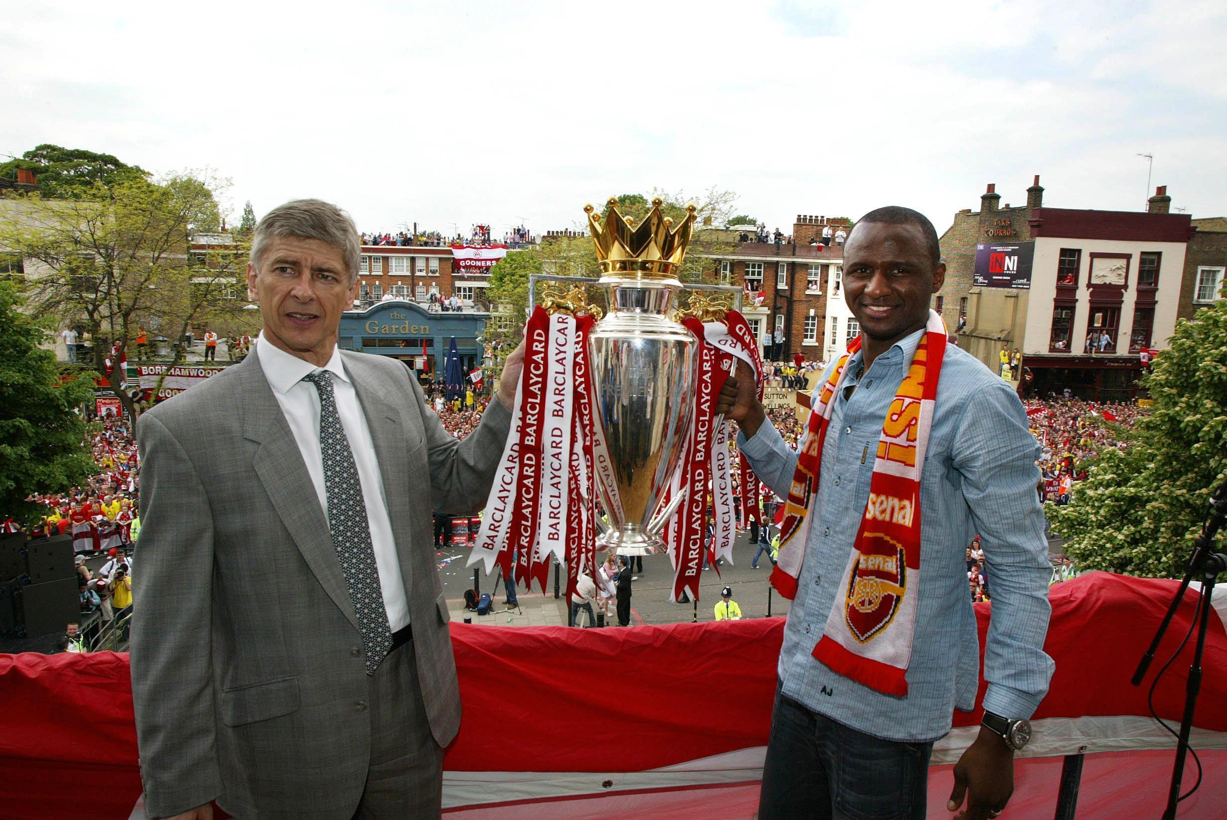 Patrick Vieira and Arsene Wenger (PA ROTA/PA Wire)