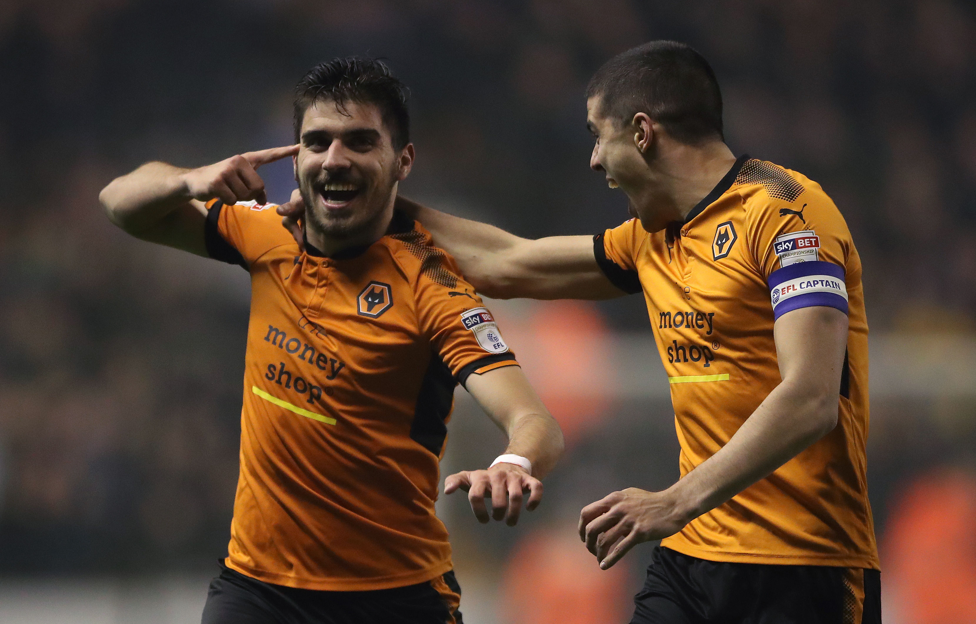 Wolverhampton Wanderers' Ruben Neves celebrates scoring his side's second goal (Nick Potts/PA Wire)