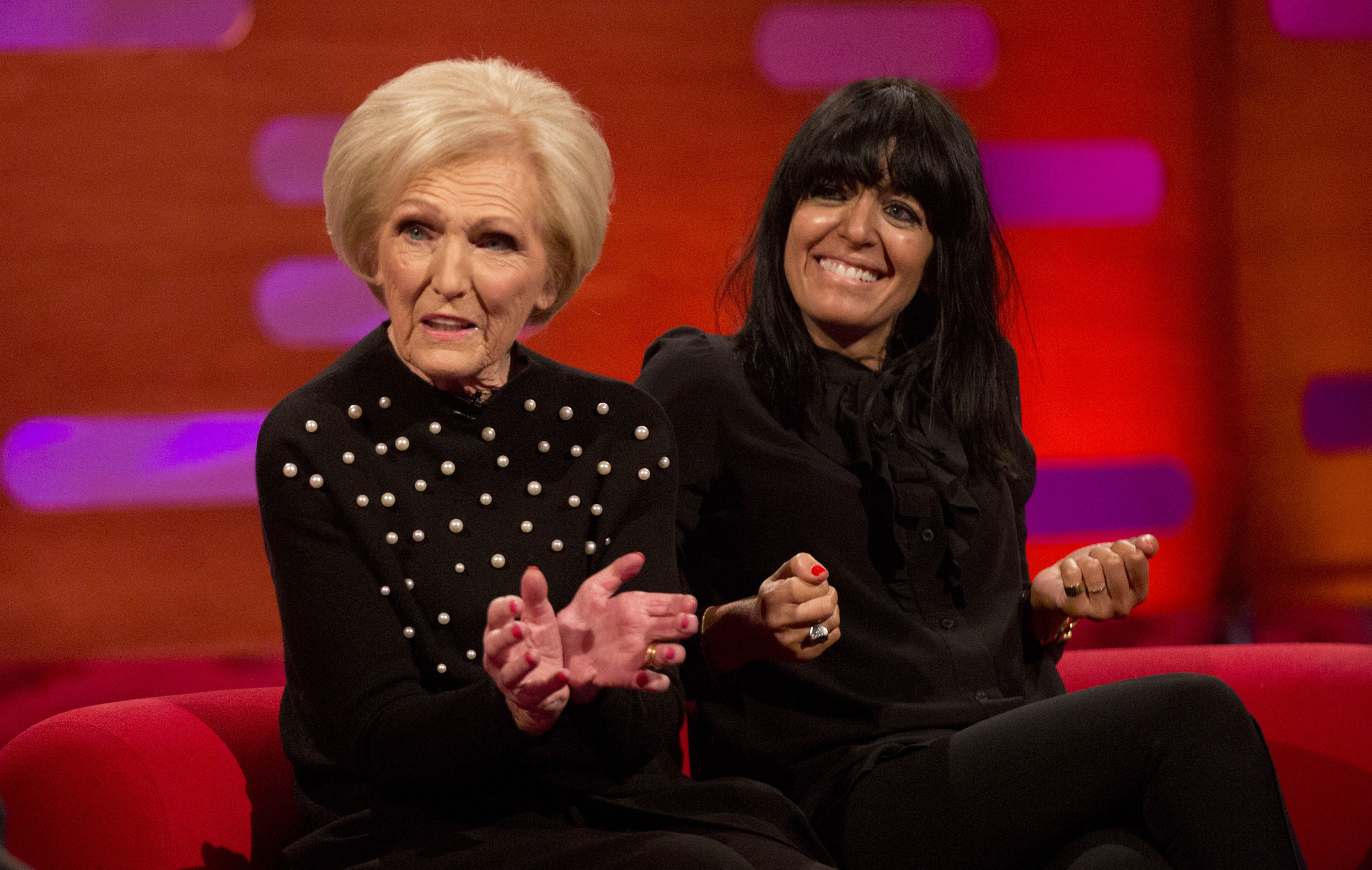 Mary Berry and Claudia Winkleman discuss their new cooking show (Isabel Infantes/PA)