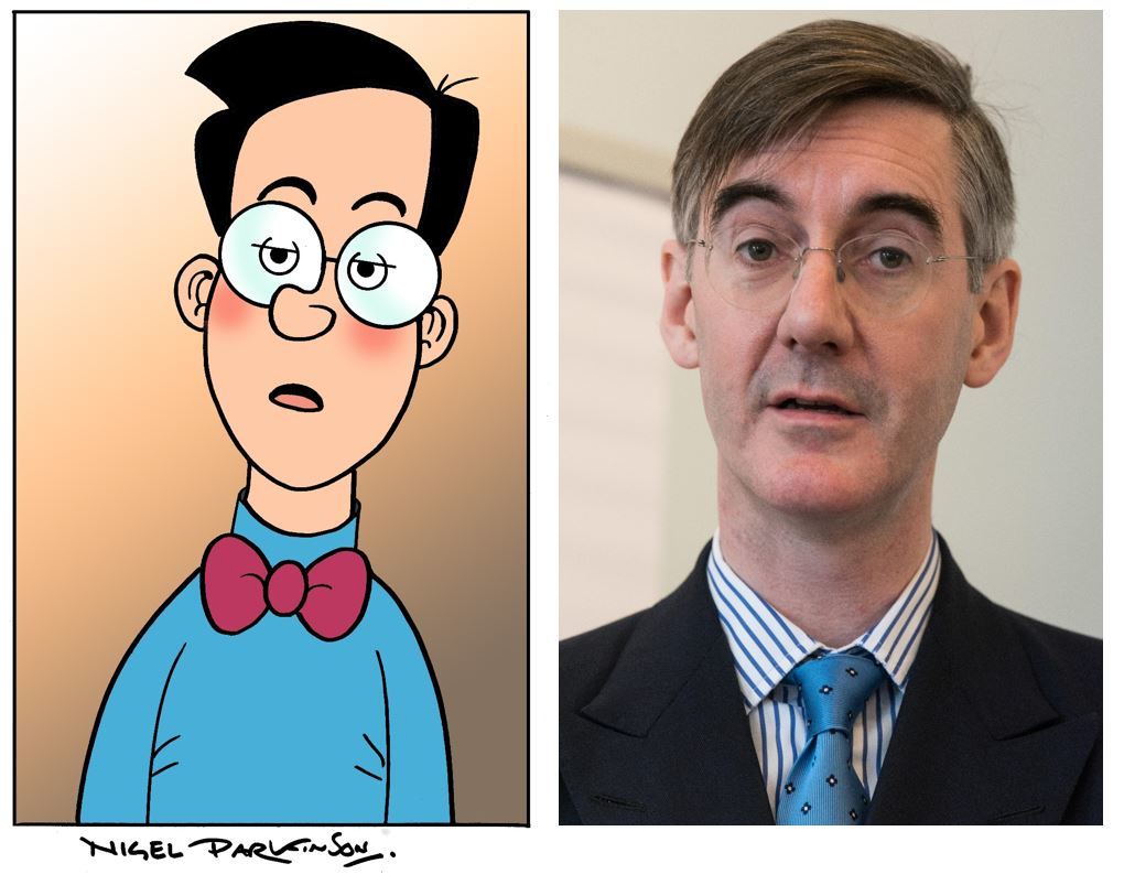 Walter the Softy and Jacob Rees-Mogg (DC Thomson)