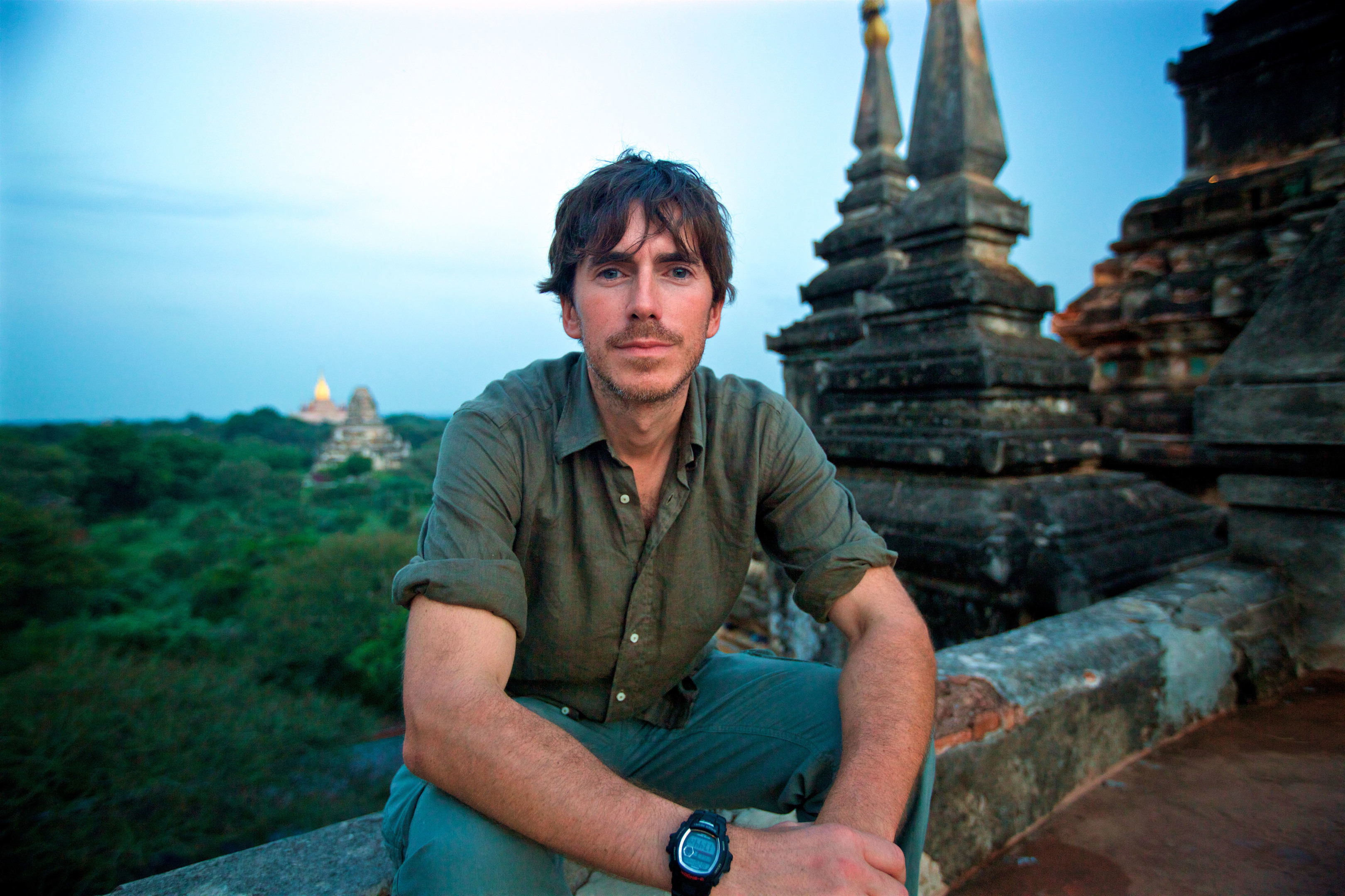 Simon Reeve  in the ancient city of Bagan, Burma (Jonathan Young)