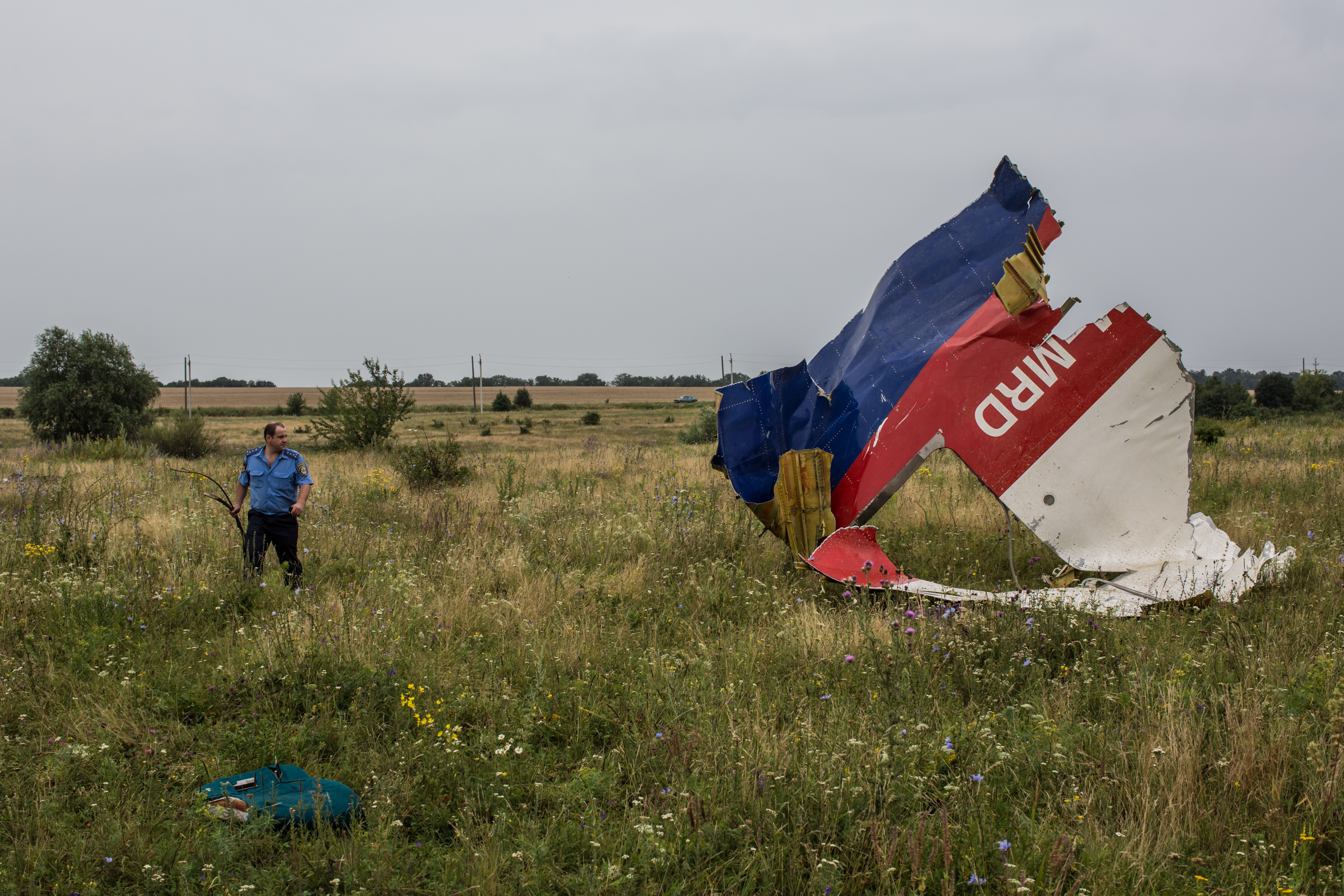 Wreckage of flight MH17 (Brendan Hoffman/Getty Images)