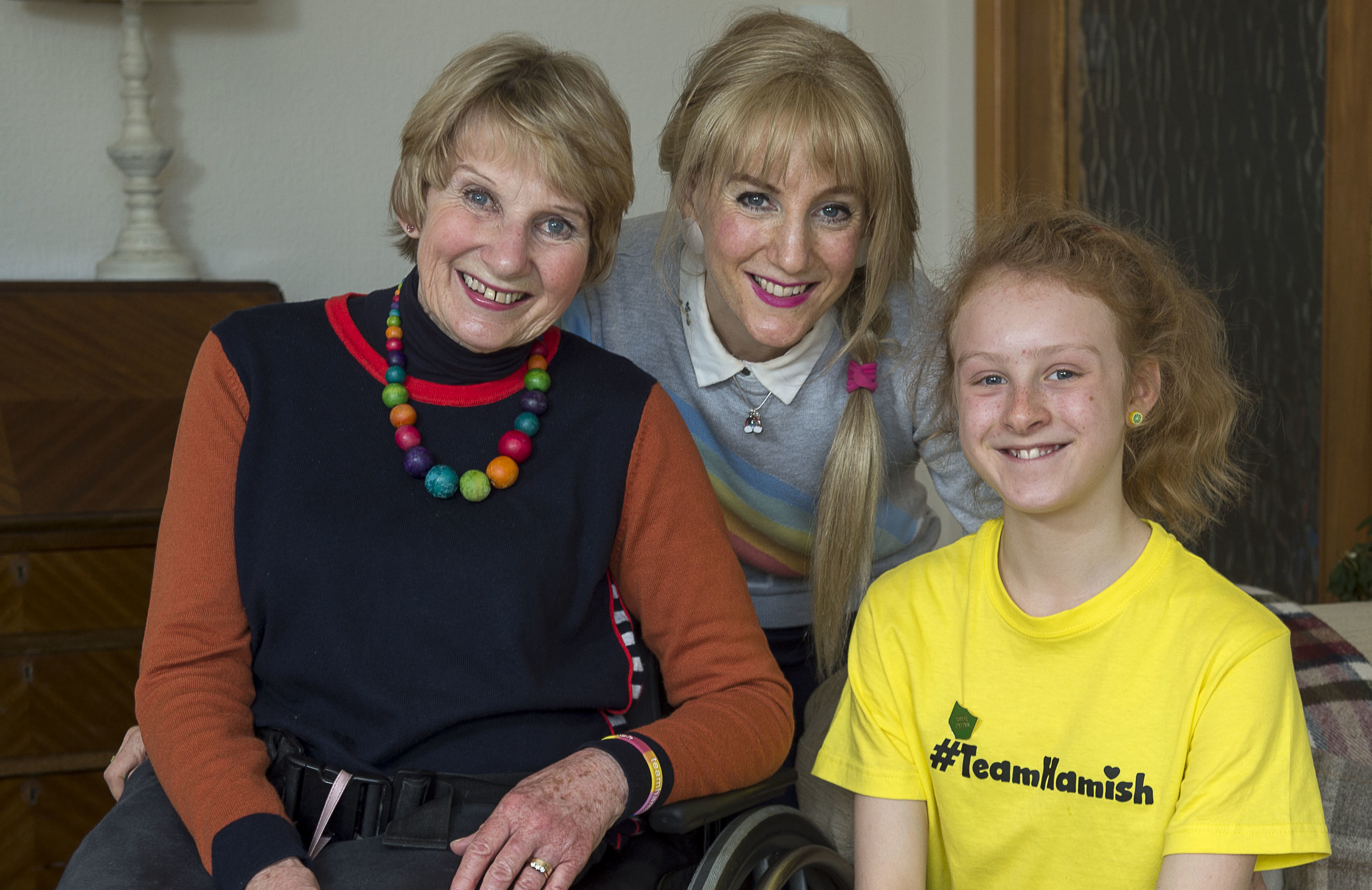 Gran Liz, mum Susan and Lily, left, will pay tribute to Hamish (Pic: Trevor Martin)