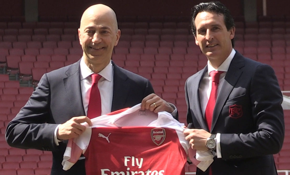 New Arsenal manager Unai Emery (right) with chief executive Ivan Gazidis (PA Wire)