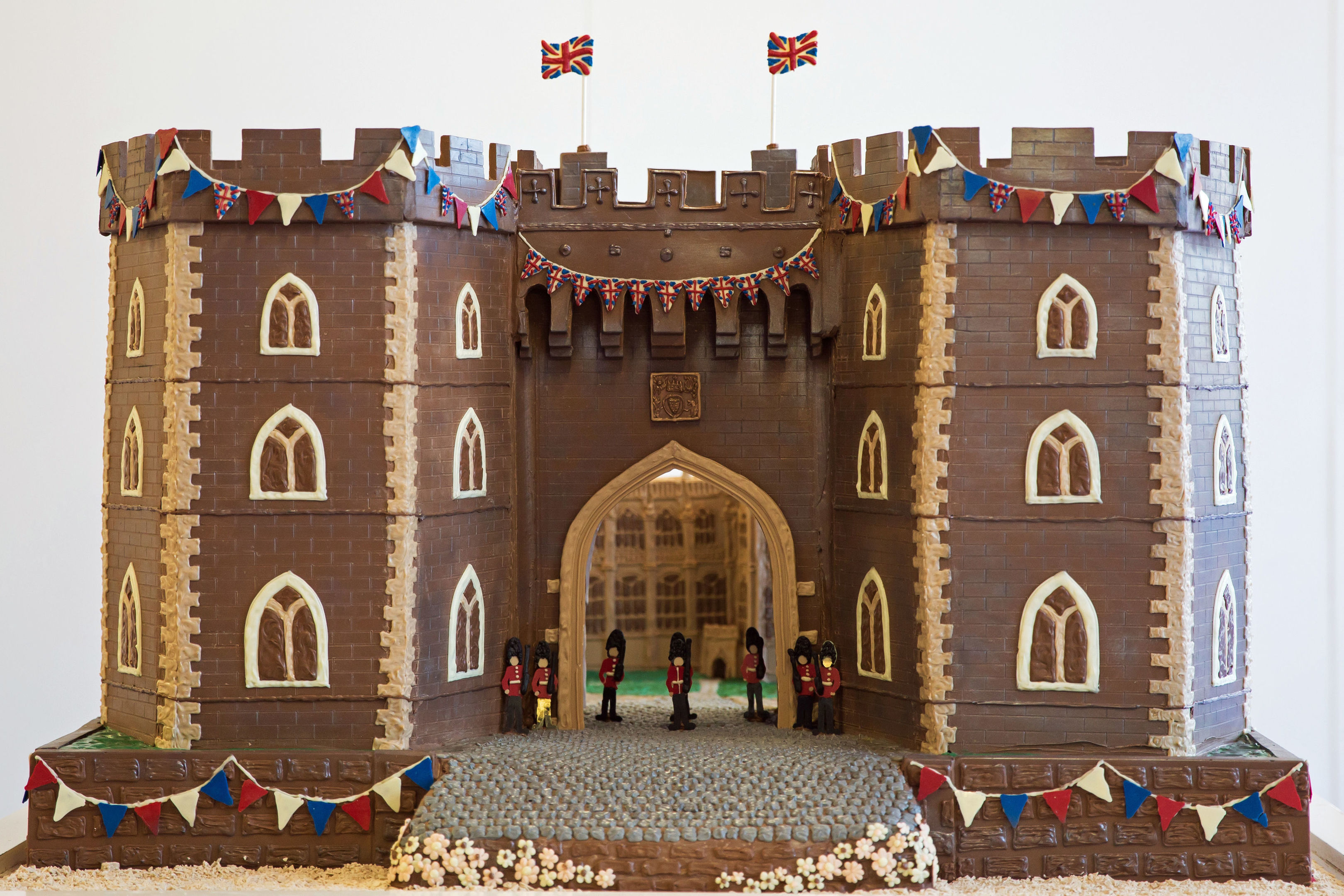 The front of Windsor Castle made entirely out of chocolate (Aaron Chown/PA Wire)