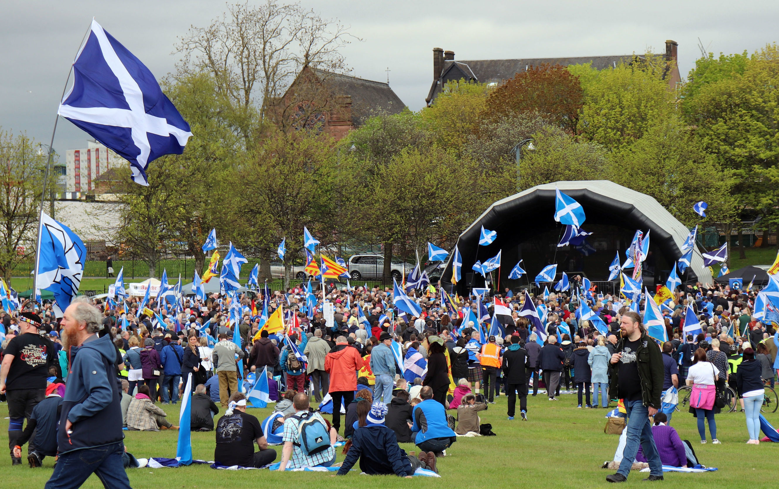 Scottish independence supporters (Victoria Mitchell/PA Wire)