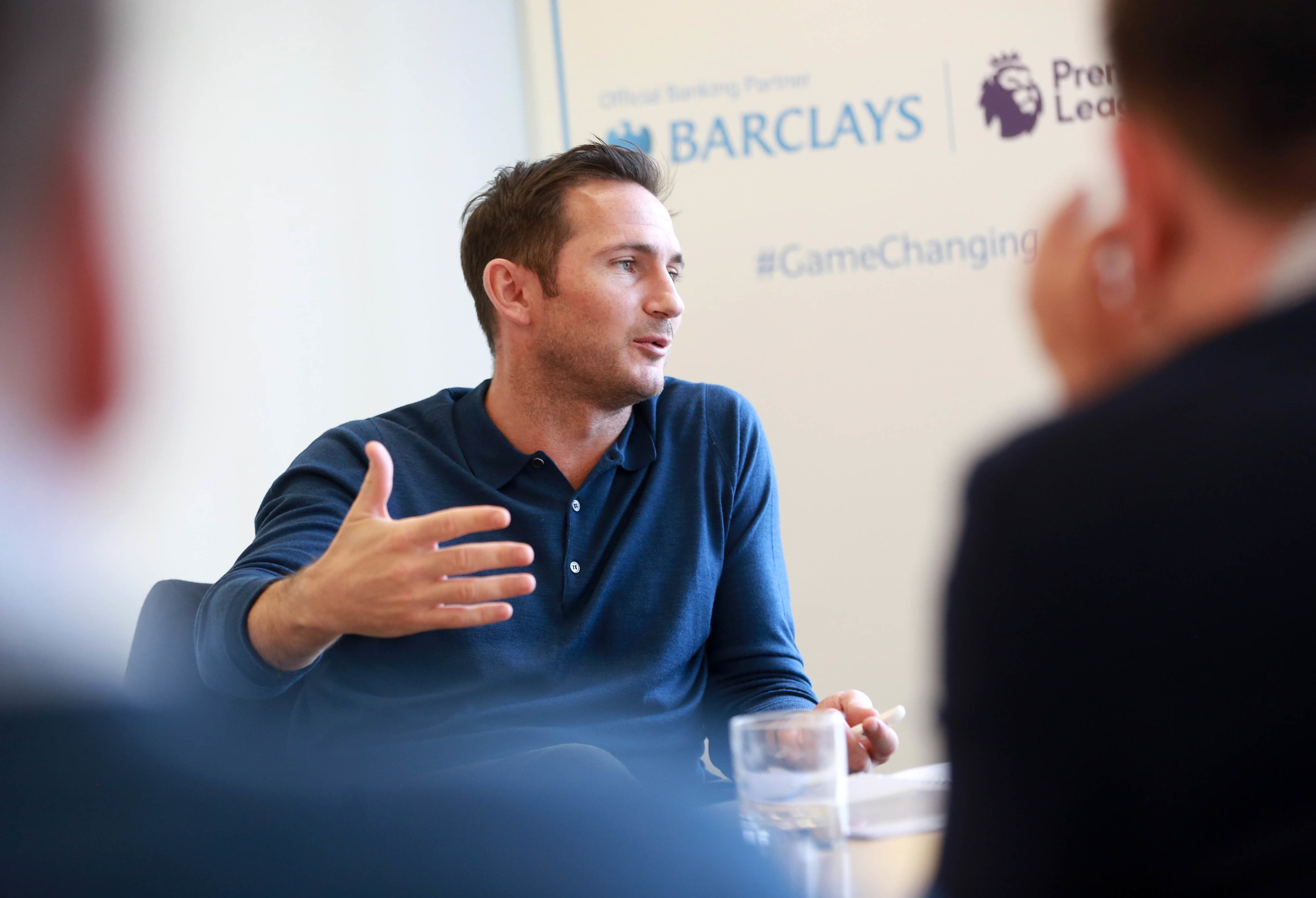 Barclays ambassador Frank Lampard attends a roundtable event in London as the bank publishes a report titled 'Game Changing fans - The 12th Player in every Premier League team.' (Matt Alexander/PA Wire)