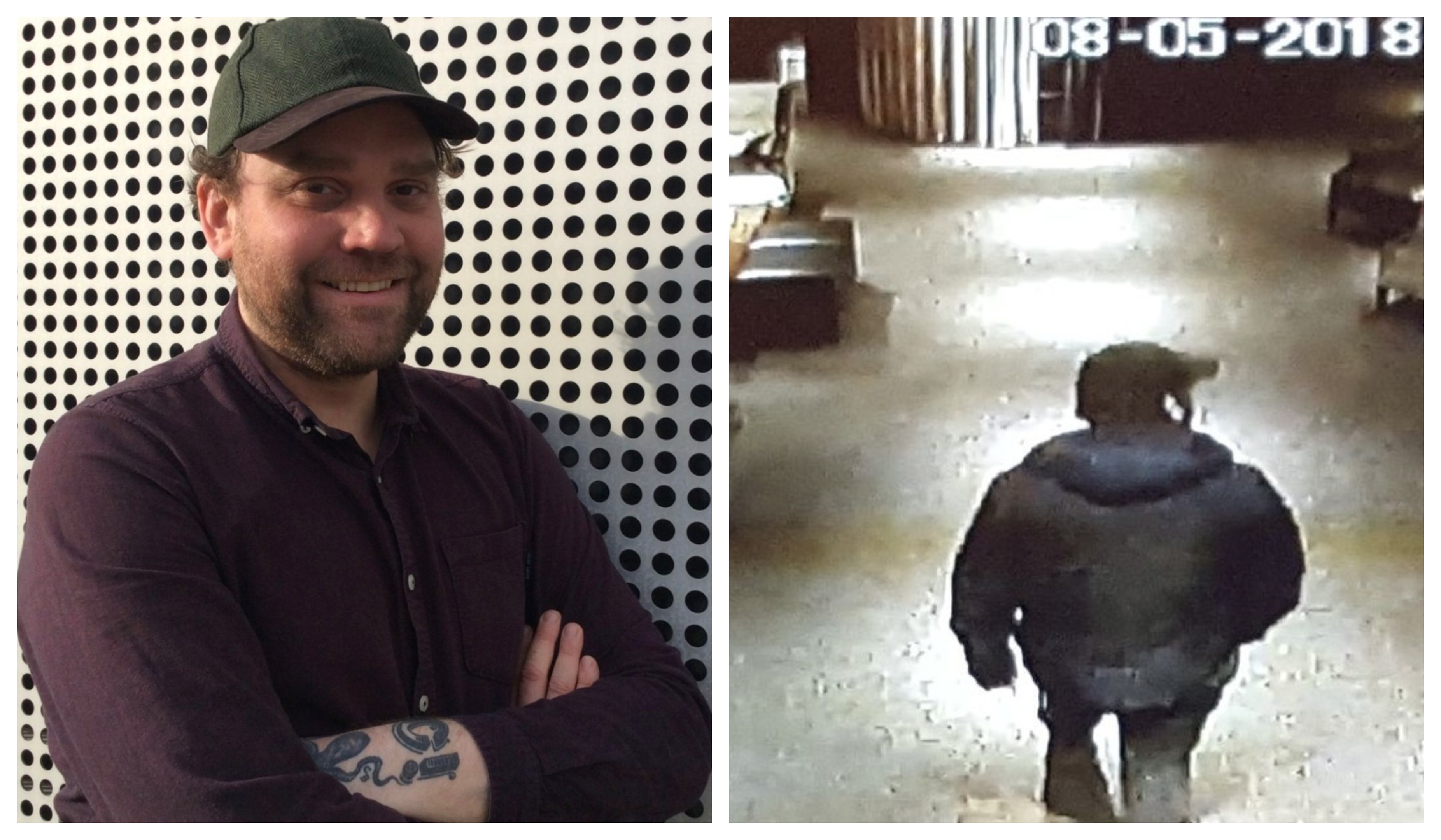 Scott Hutchison of Frightened Rabbit was last seen on CCTV in the early hours (Police Scotland)