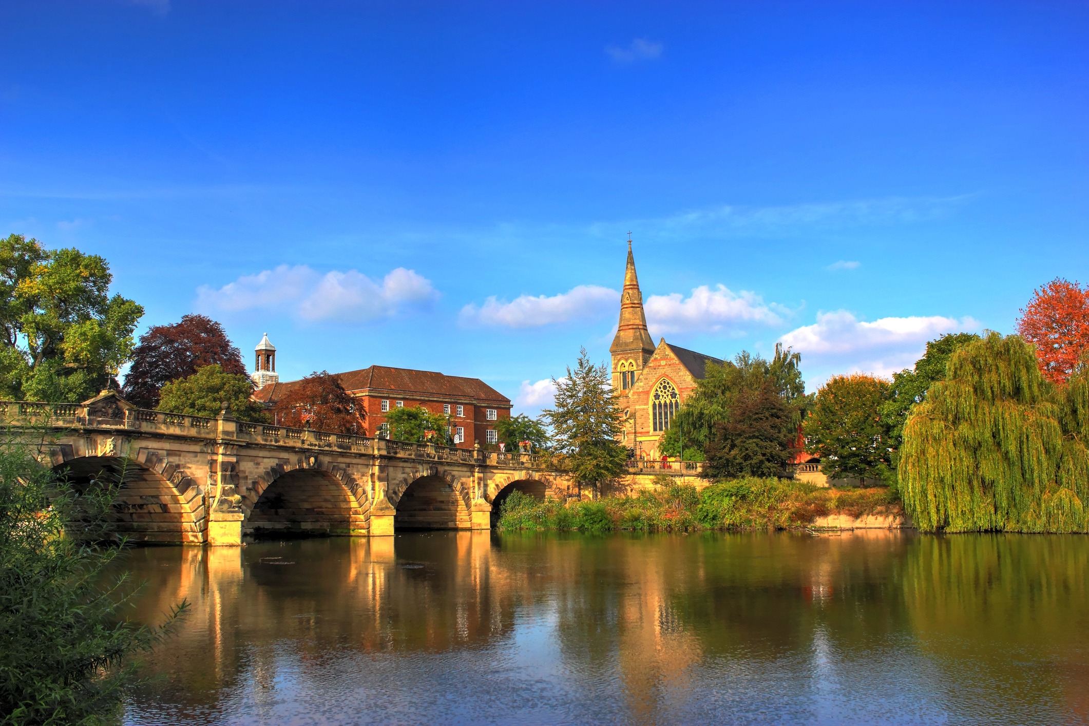 Bridge over the river Severn in Shrewsbury