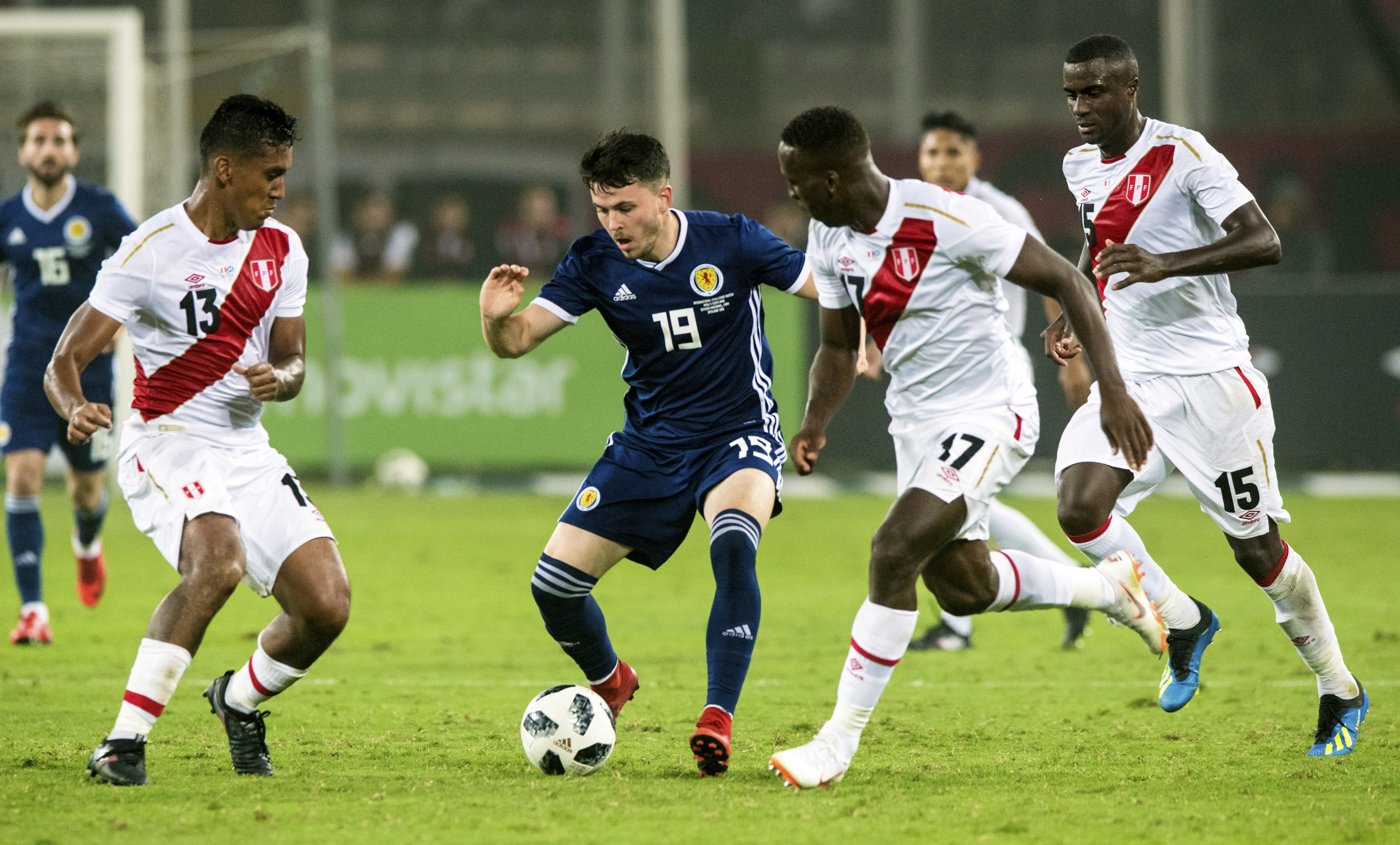 Lewis Morgan in action for Scotland against Peru (SNS Group / Alan Harvey)