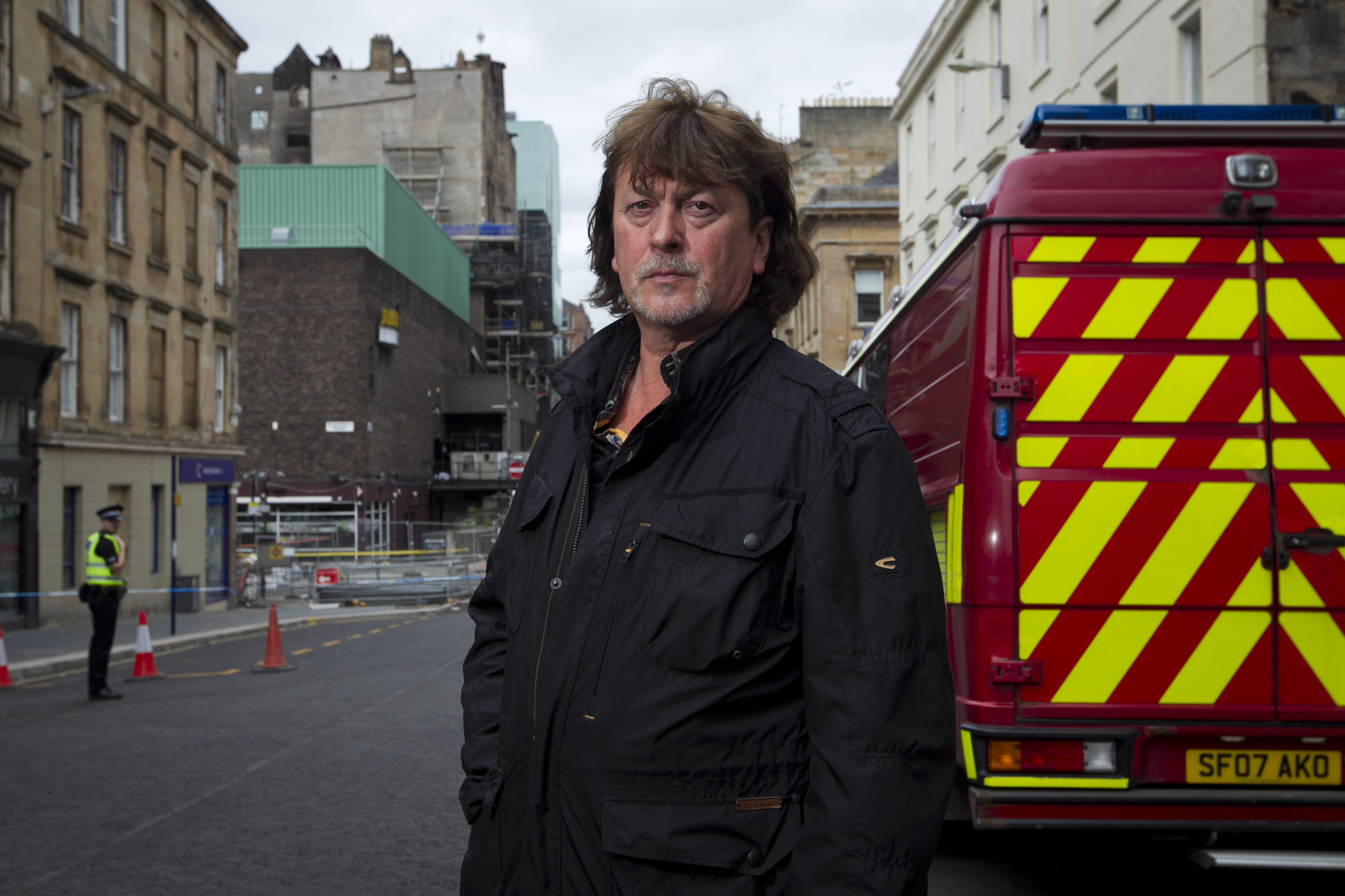 Donald MacLeod visiting the area around the Glasgow School of Art (Andrew Cawley / DC Thomson)