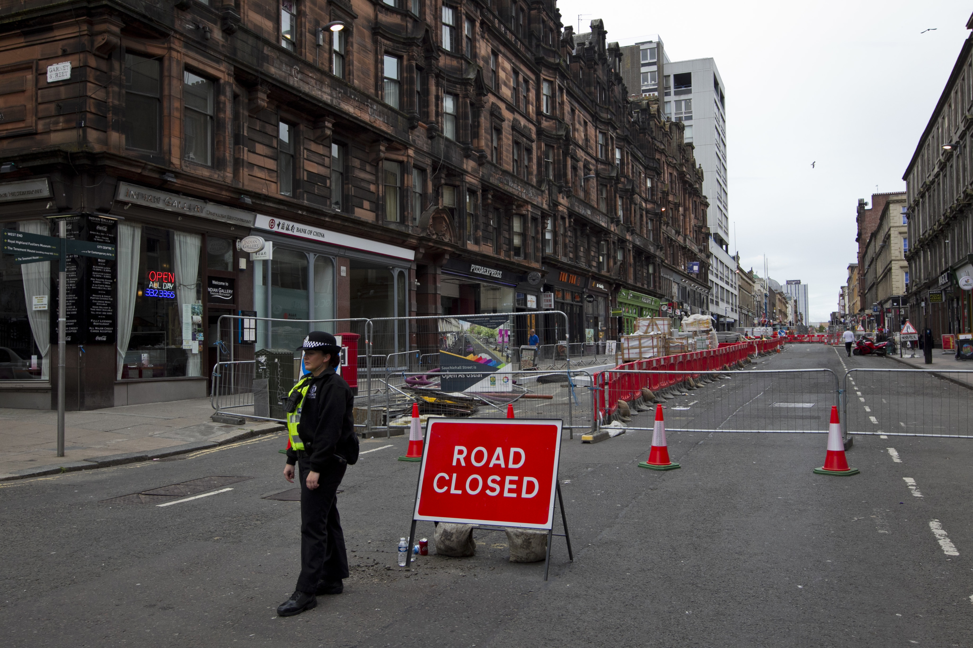 The area around the scene of the fire has been closed off (Andrew Cawley / DC Thomson)