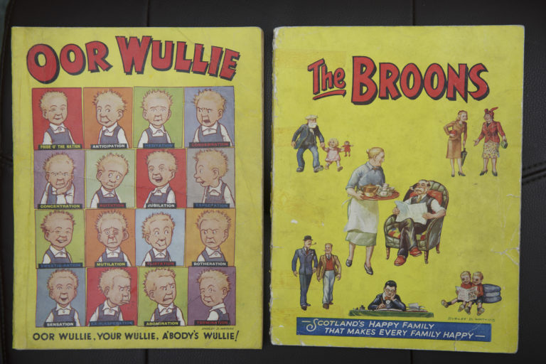 Comic collector puts rare Oor Wullie and The Broons annuals up for