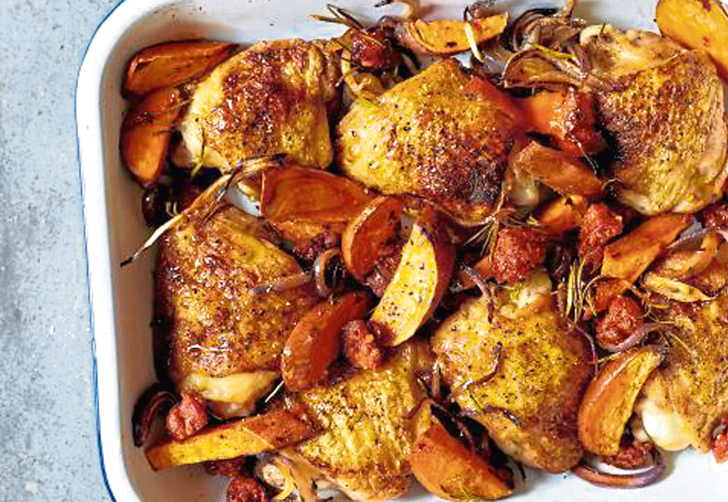 Chicken and chorizo bake, from Britain's Best Home Cook